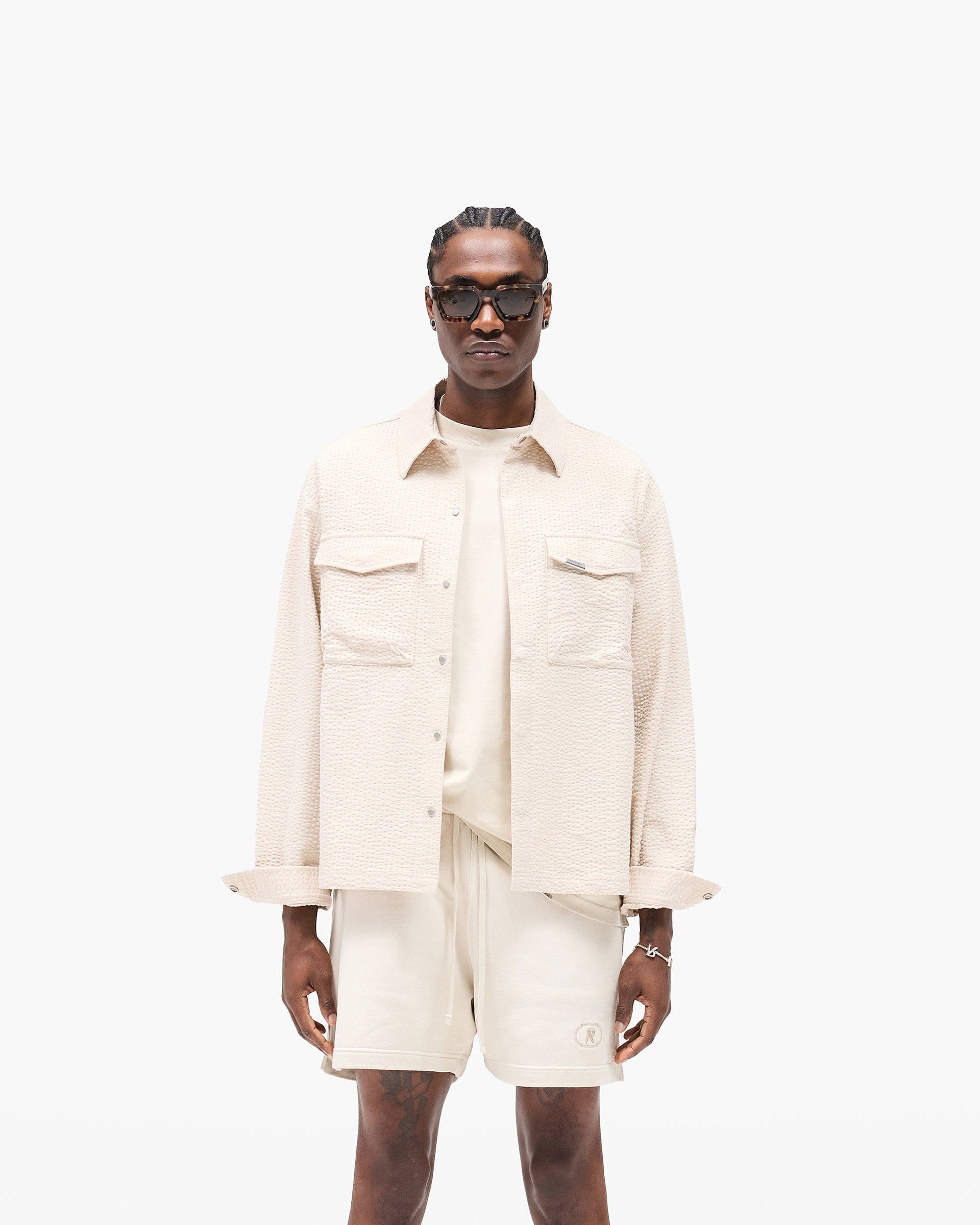 SC25 Textured Long Sleeve Shirt - Champagne