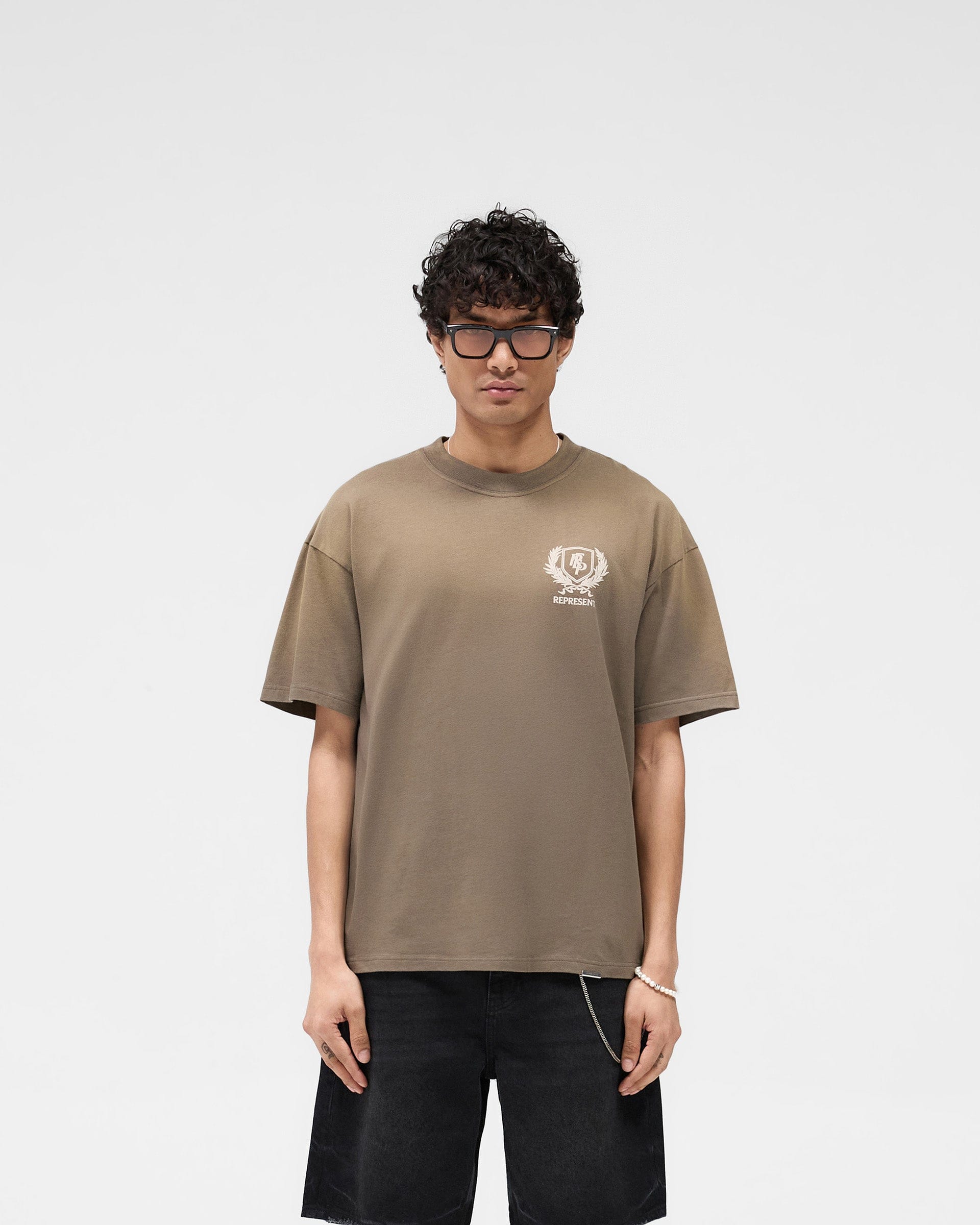 SS25 Crest T-Shirt - Dark Taupe