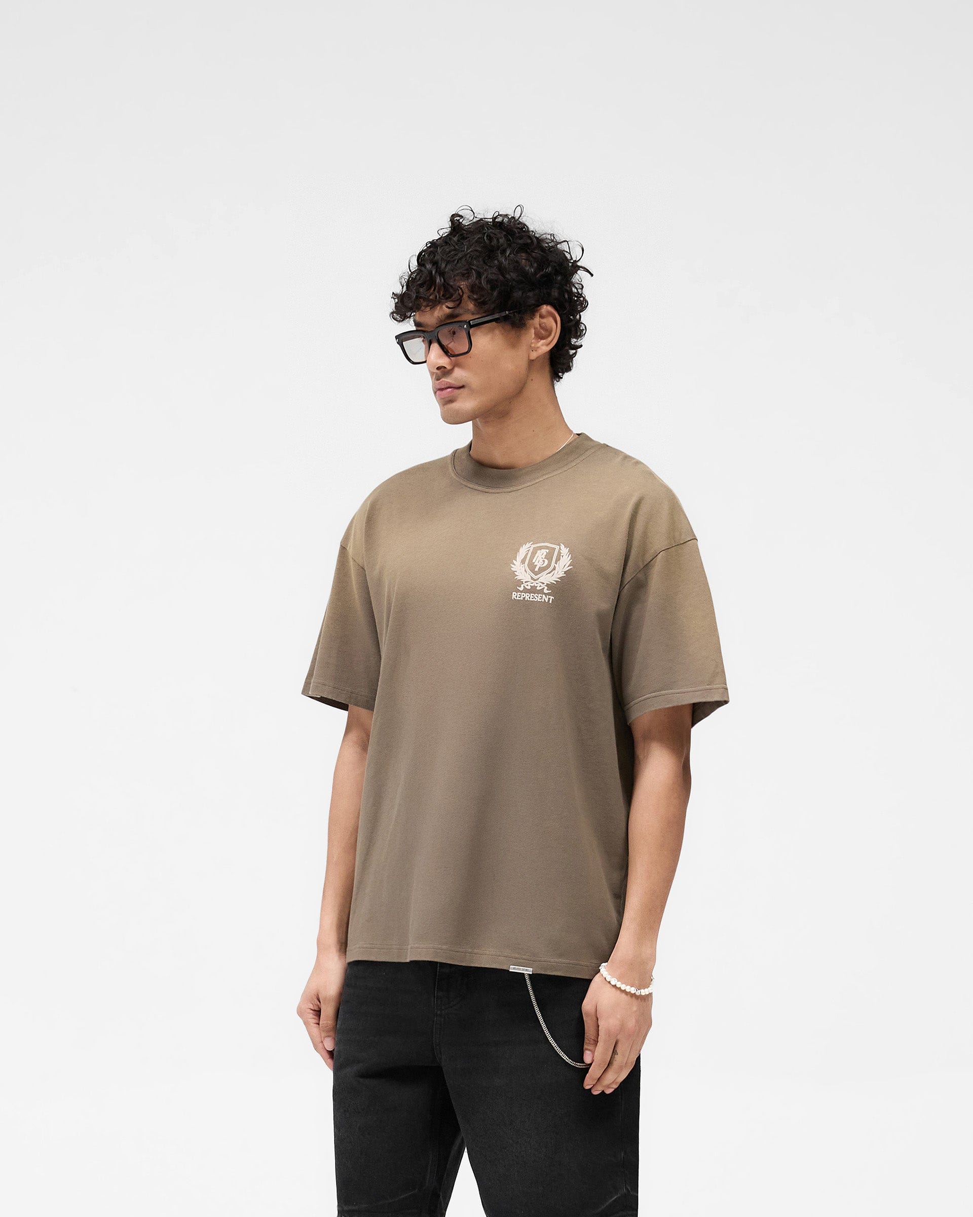 SS25 Crest T-Shirt - Dark Taupe