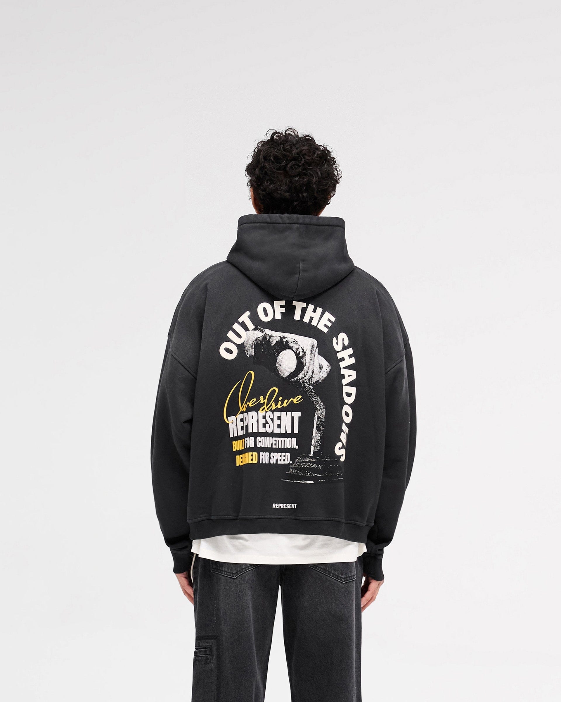 SS25 Out Of The Shadows Hoodie - Stained Black