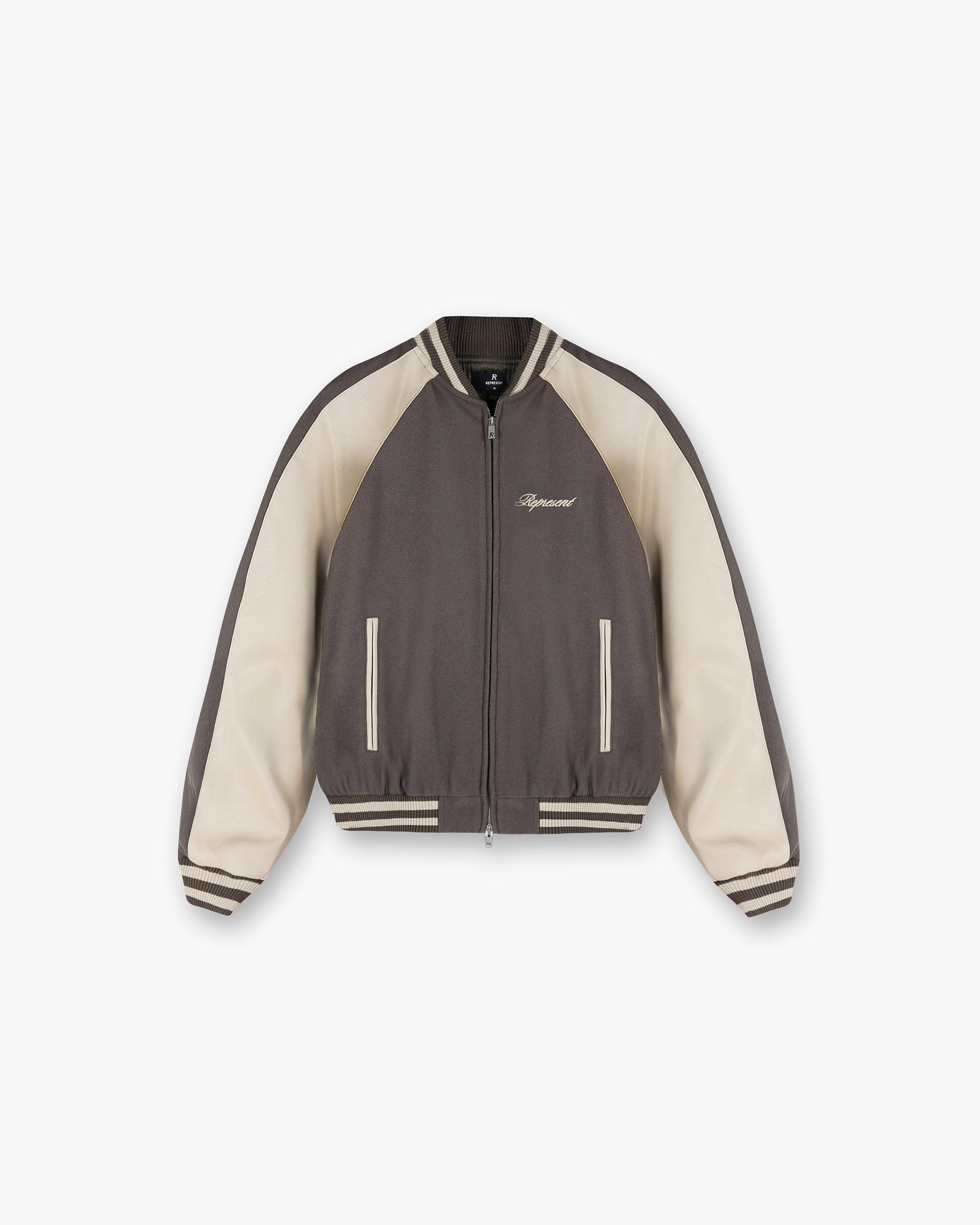 SS25 Raglan Varsity Jacket - Stone