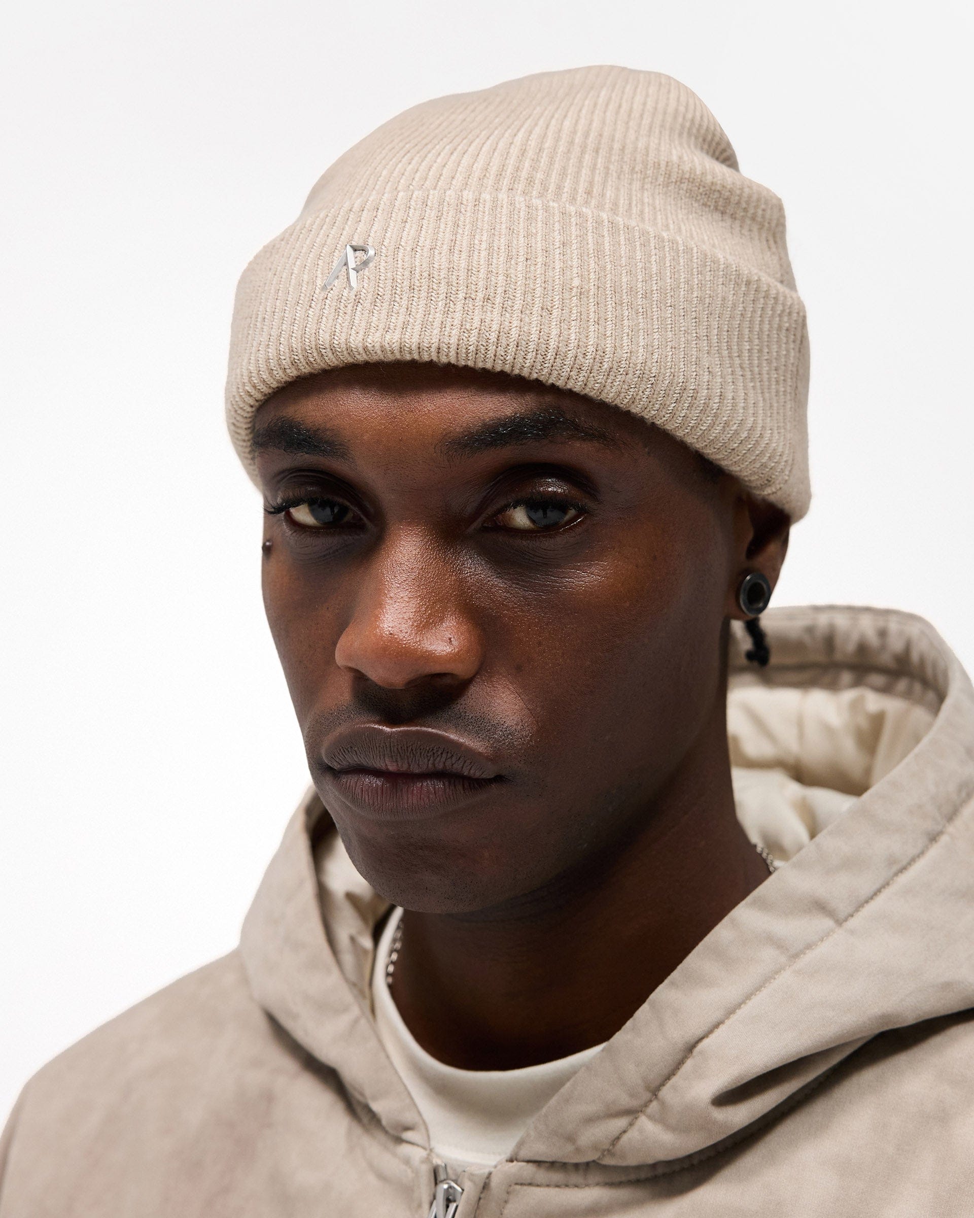 FW25 Rib Knit Beanie - Dark Taupe