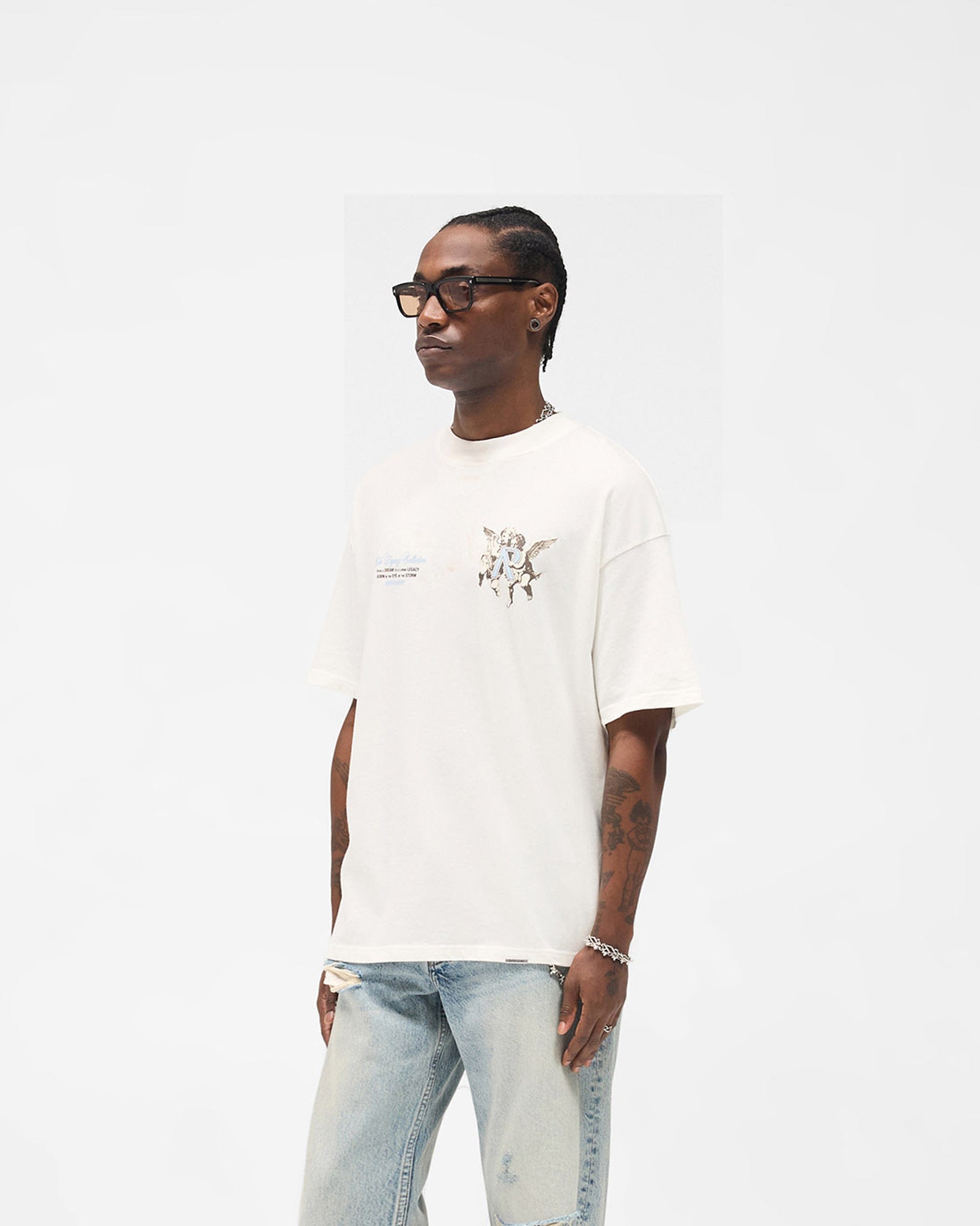 FW25 Legacy Cherubs T-Shirt - Flat White