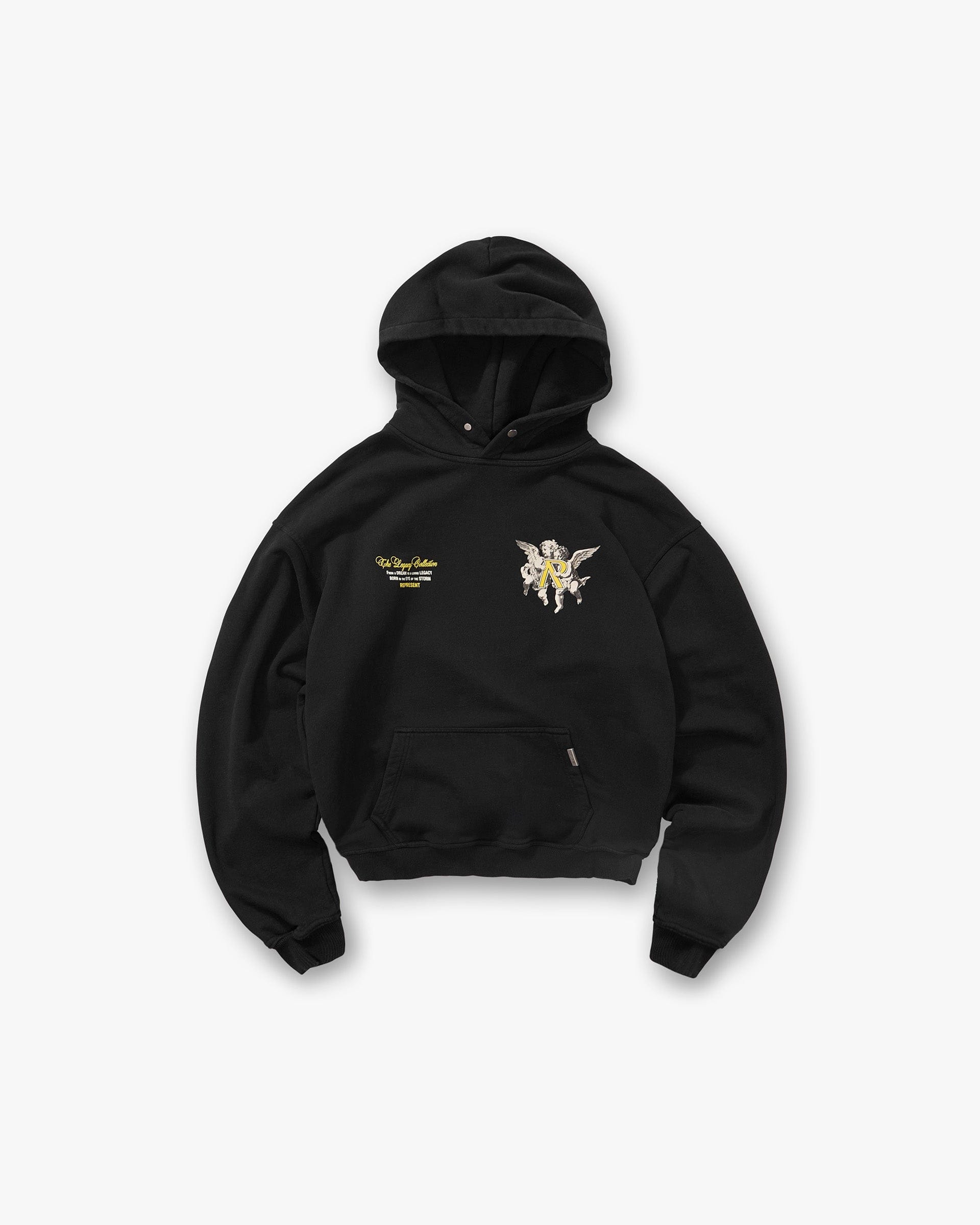 FW25 Legacy Cherubs Hoodie - Jet Black
