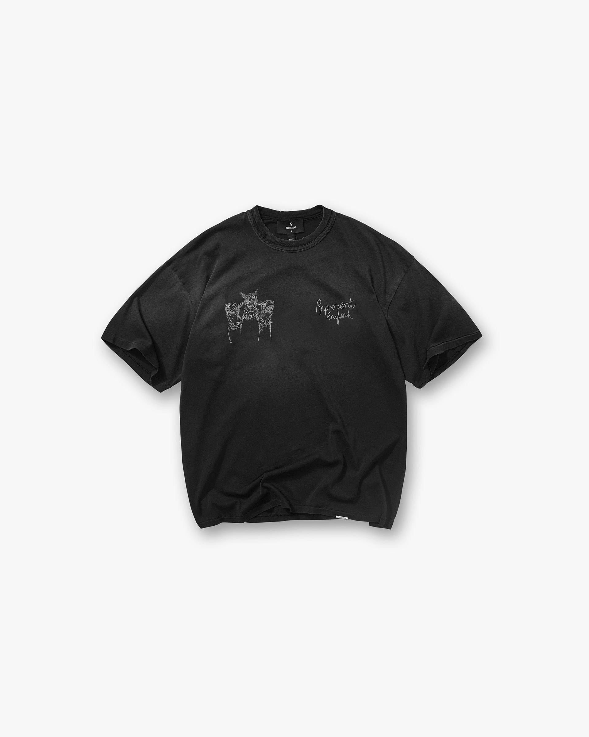 FW25 Hand Drawn Thoroughbred T-Shirt - Aged Black