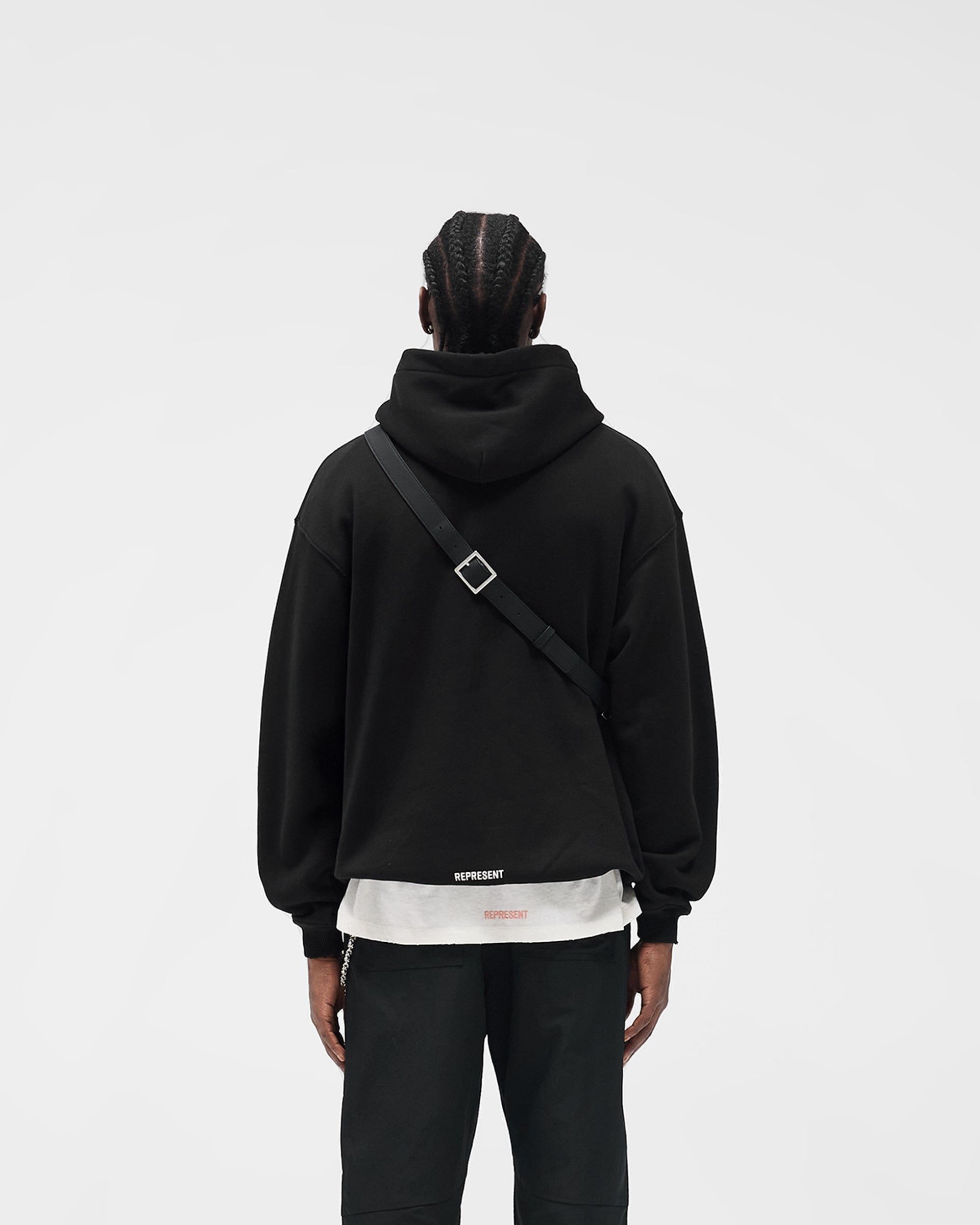 FW25 Initial Star Hoodie - Jet Black