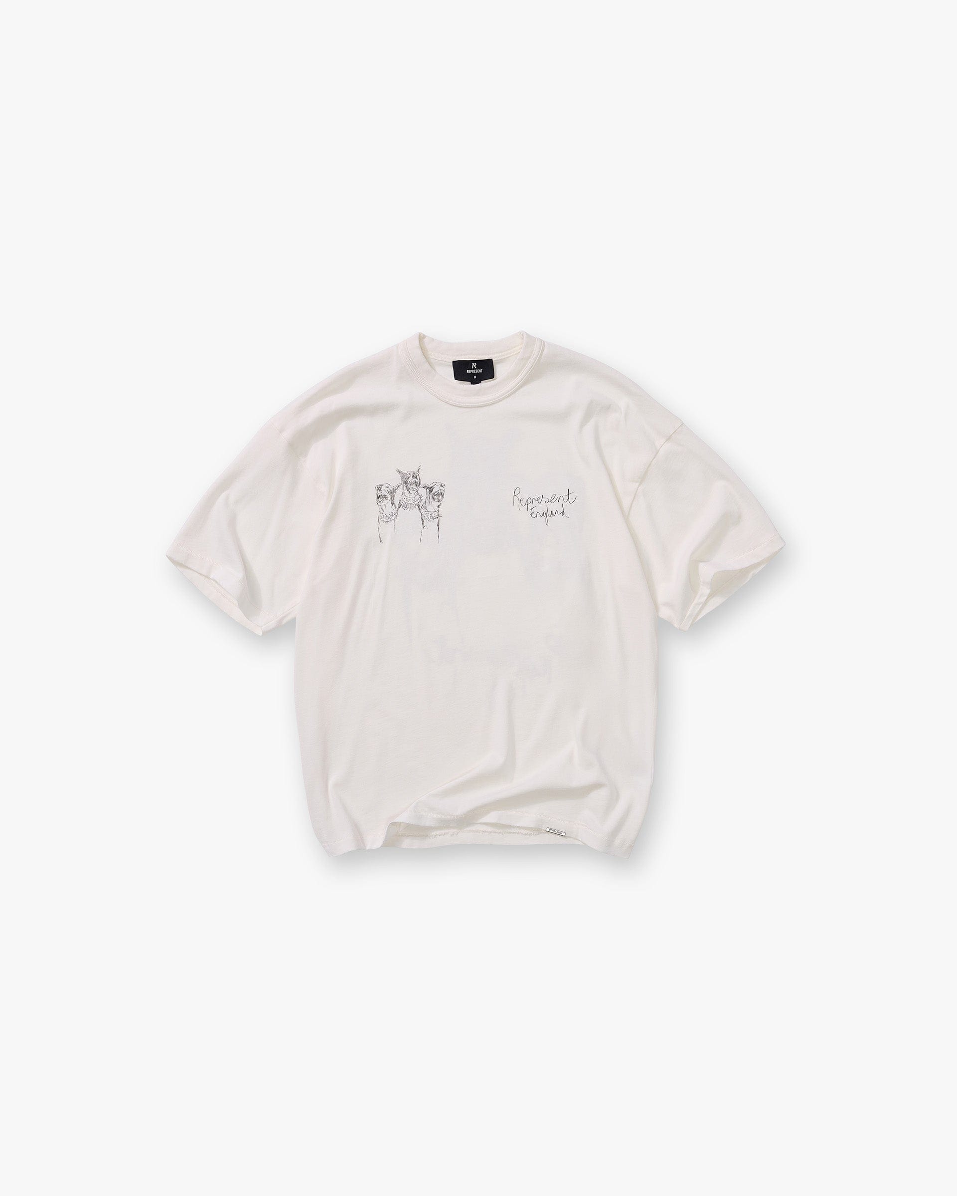 FW25 Hand Drawn Thoroughbred T-Shirt - Flat White