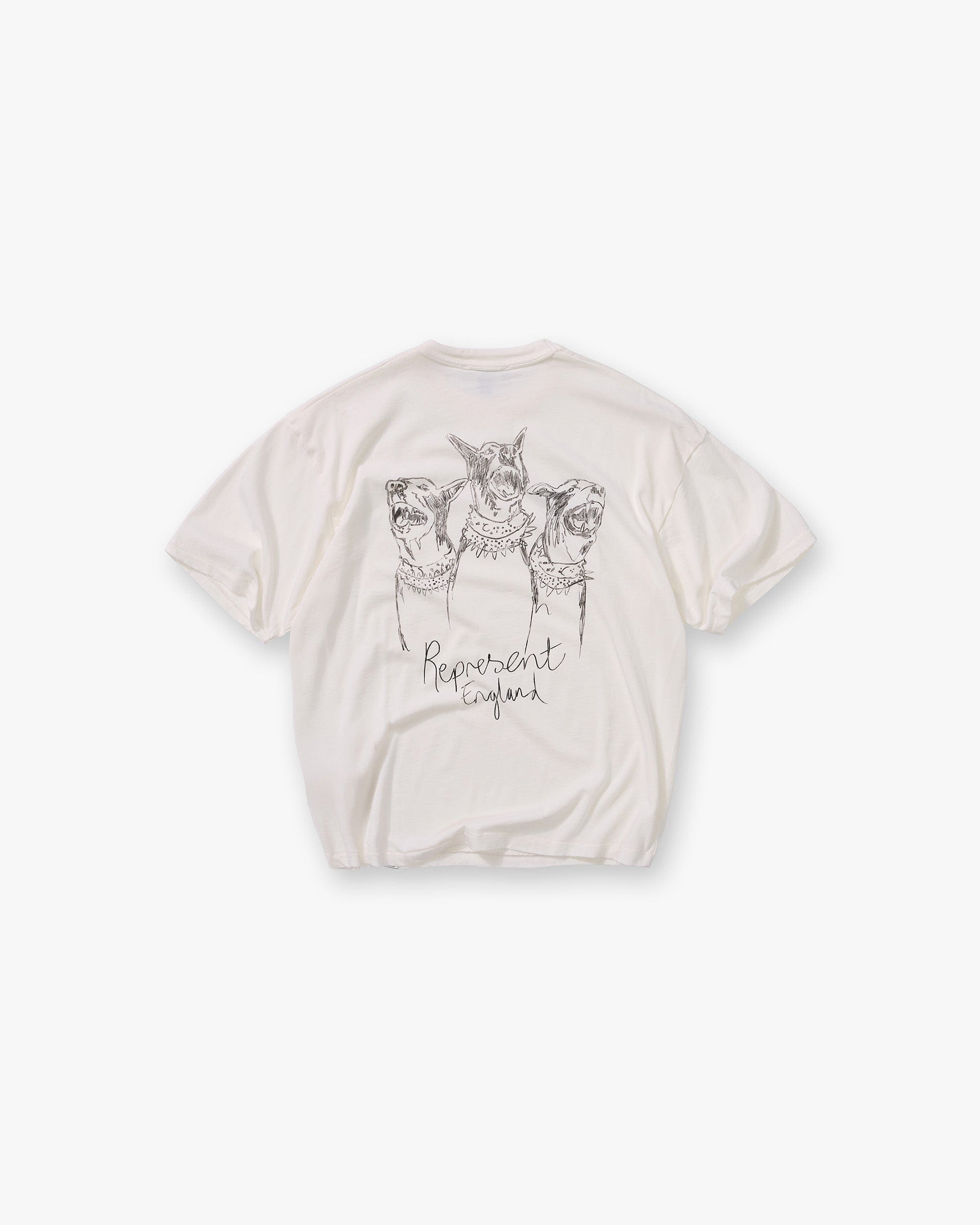 FW25 Hand Drawn Thoroughbred T-Shirt - Flat White