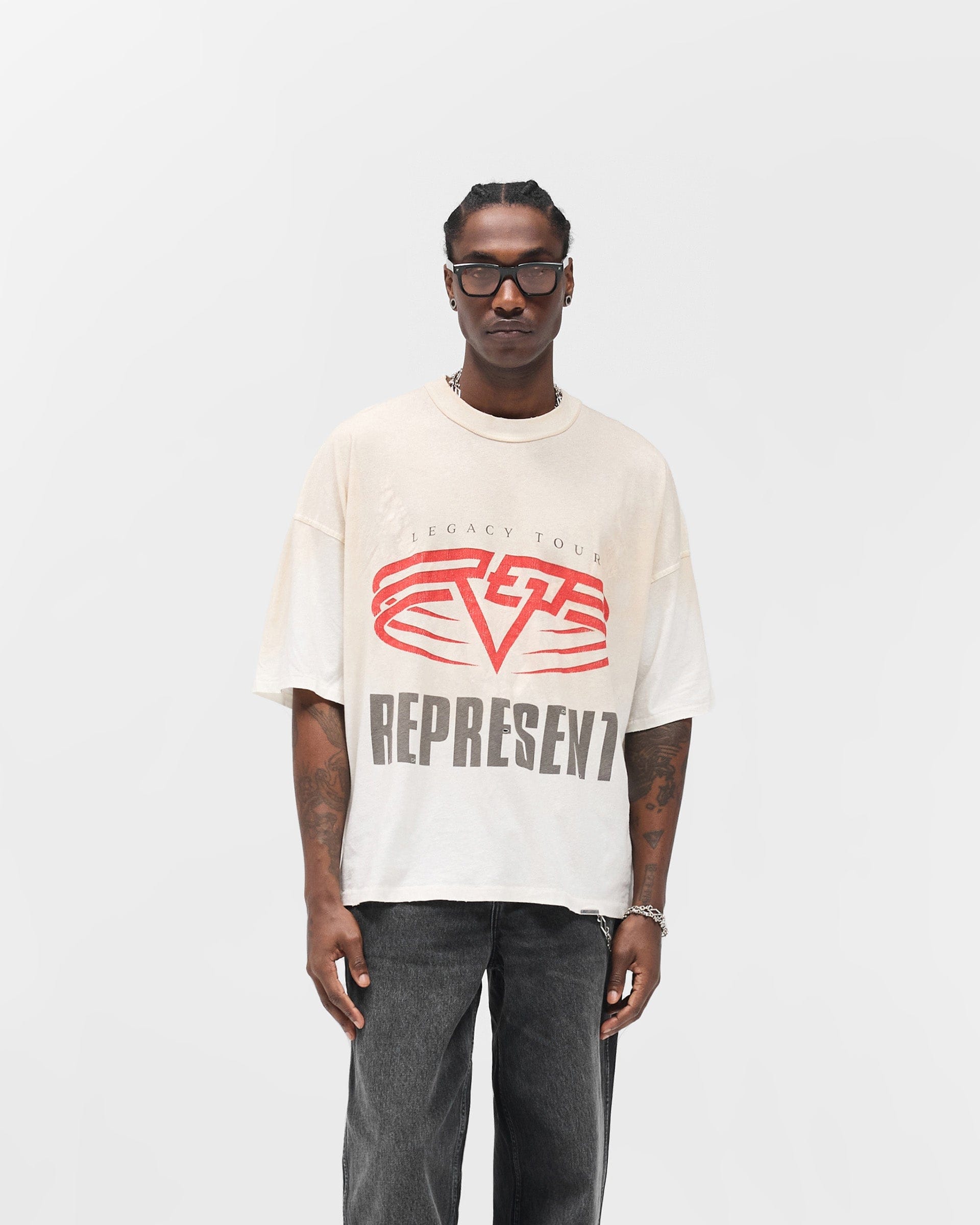 FW25 Reversible Living Legacy Tour T-Shirt - Flat White