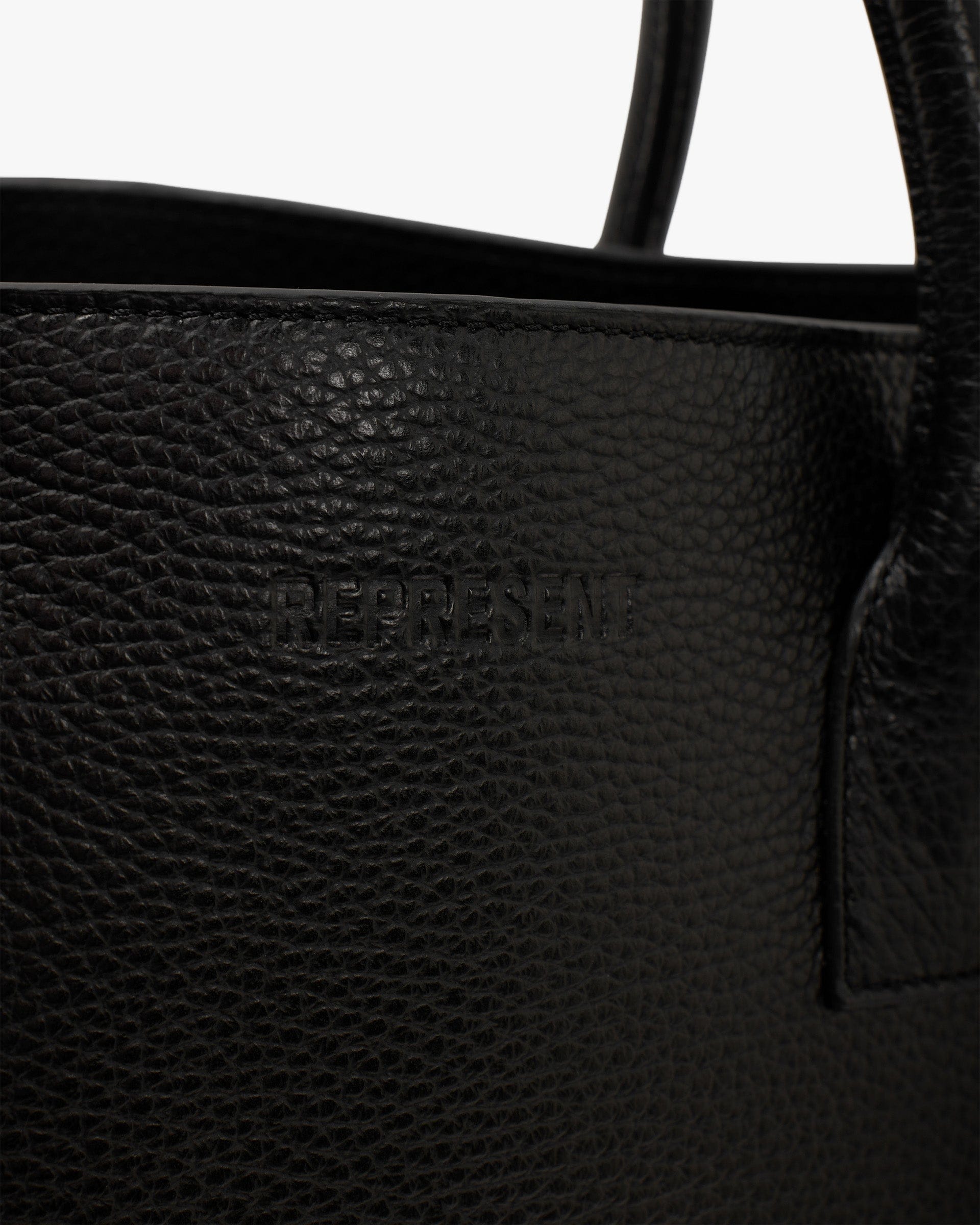 FW25 Leather Tote Bag - Textured Black