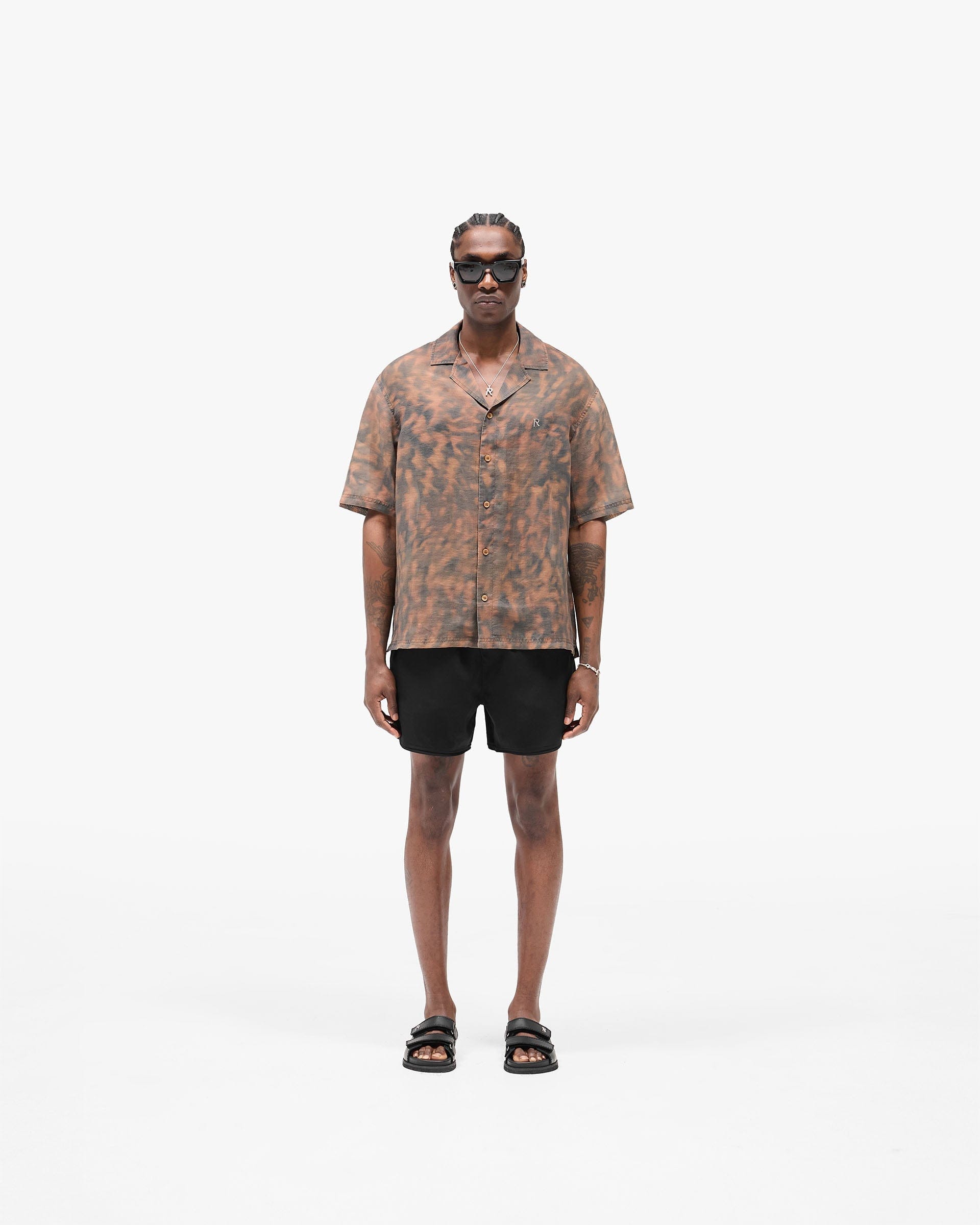 FW25 Other Tortoise Print Shirt - Brown