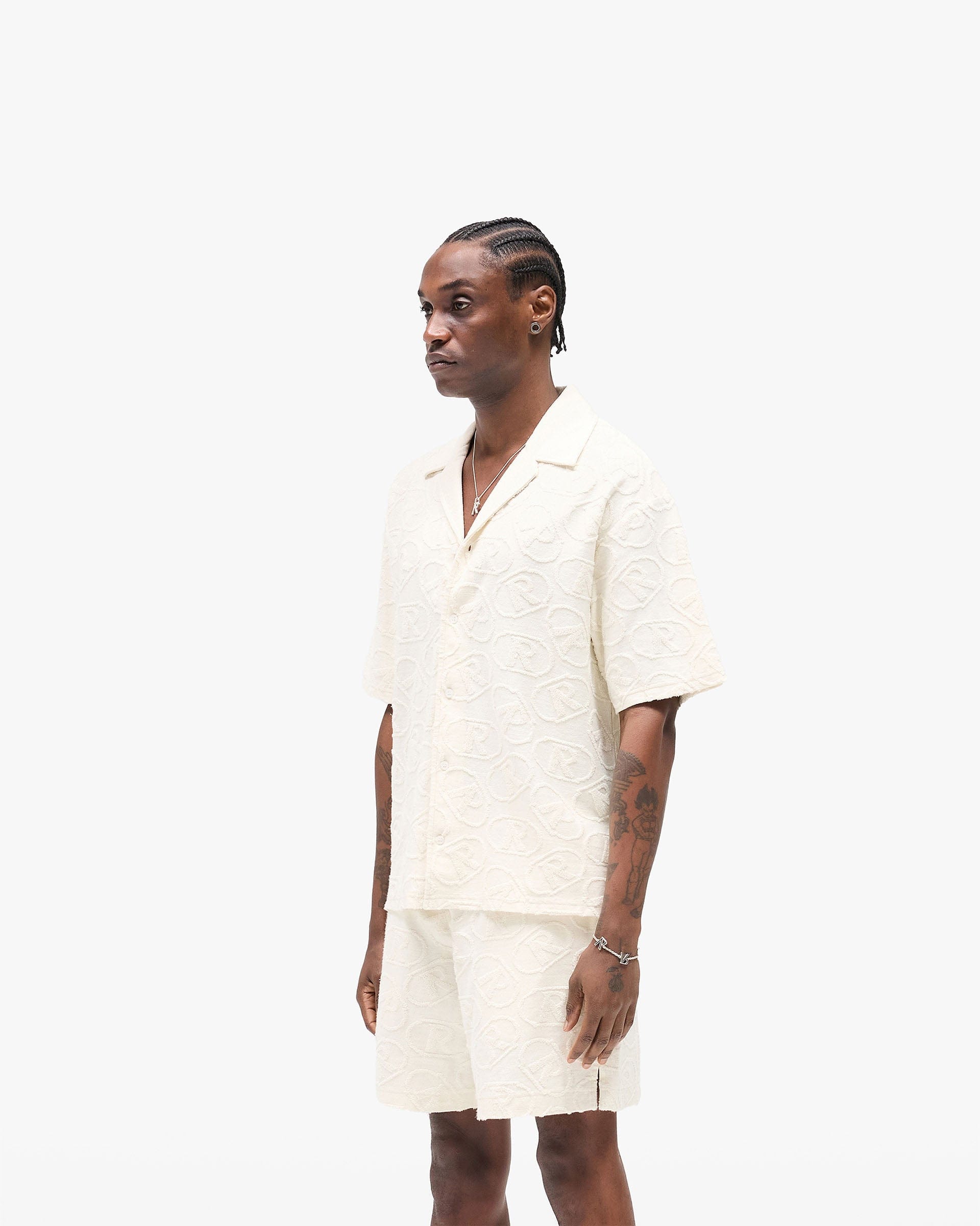 FW25 Other All Over Print Towel Shirt - Aged White