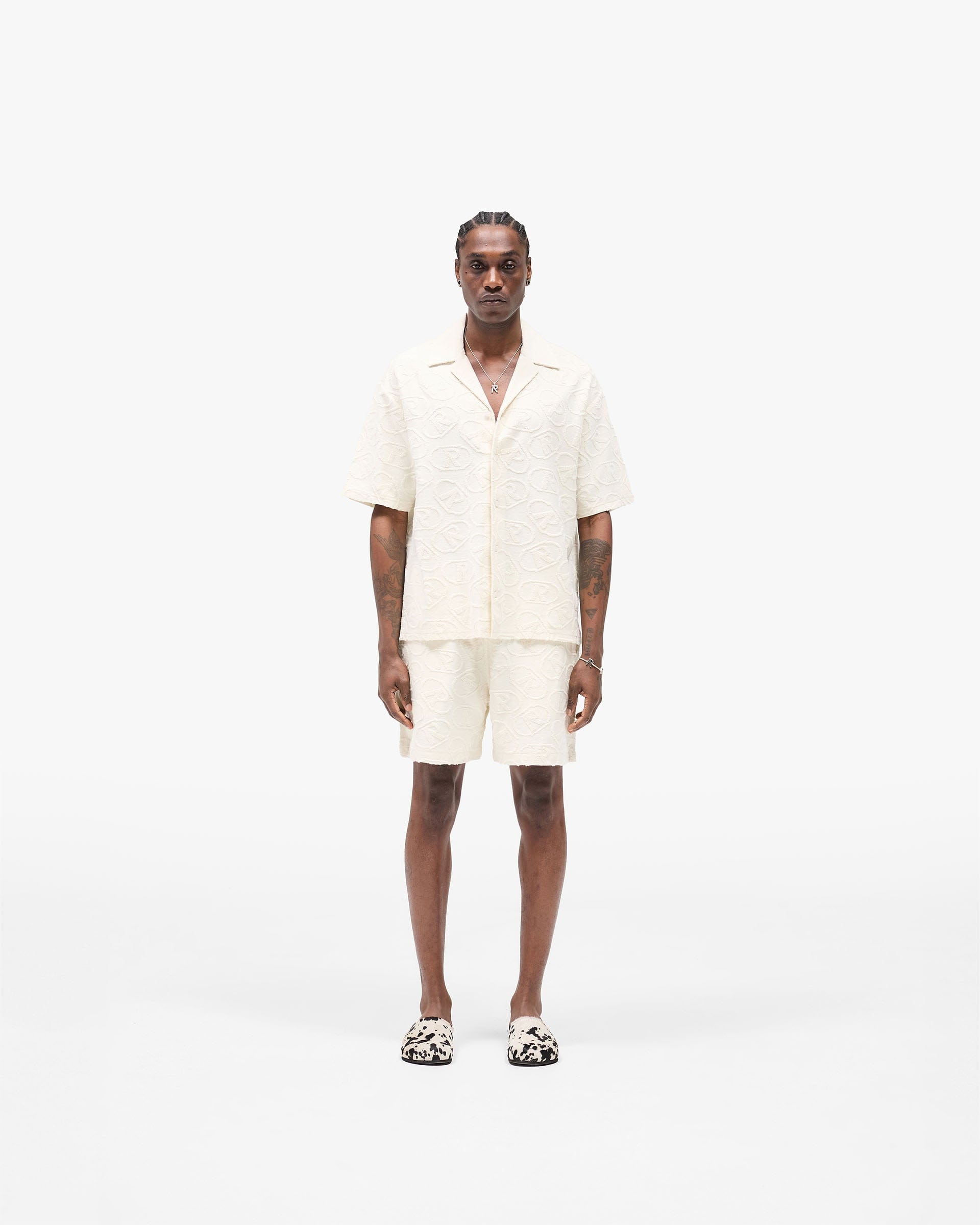 FW25 Other All Over Print Towel Shirt - Aged White