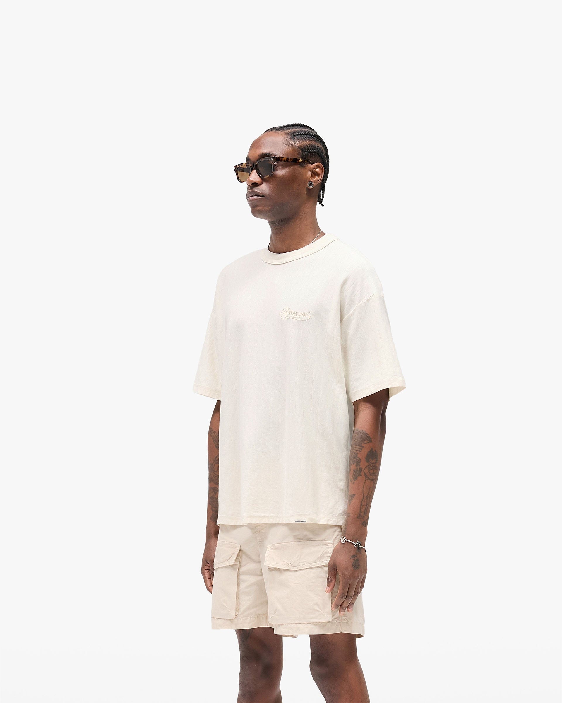 FW25 Other Slub Script T-Shirt - Aged White