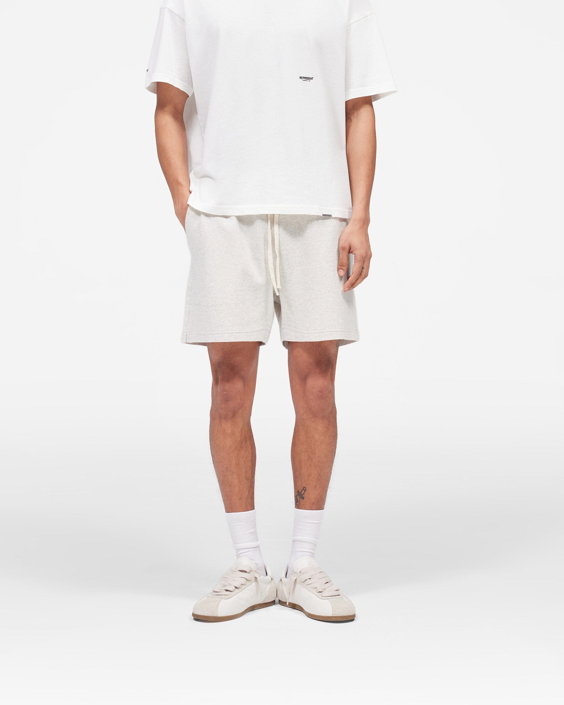 Owners Club Micro Owners Club Mesh Shorts - Cream Marl
