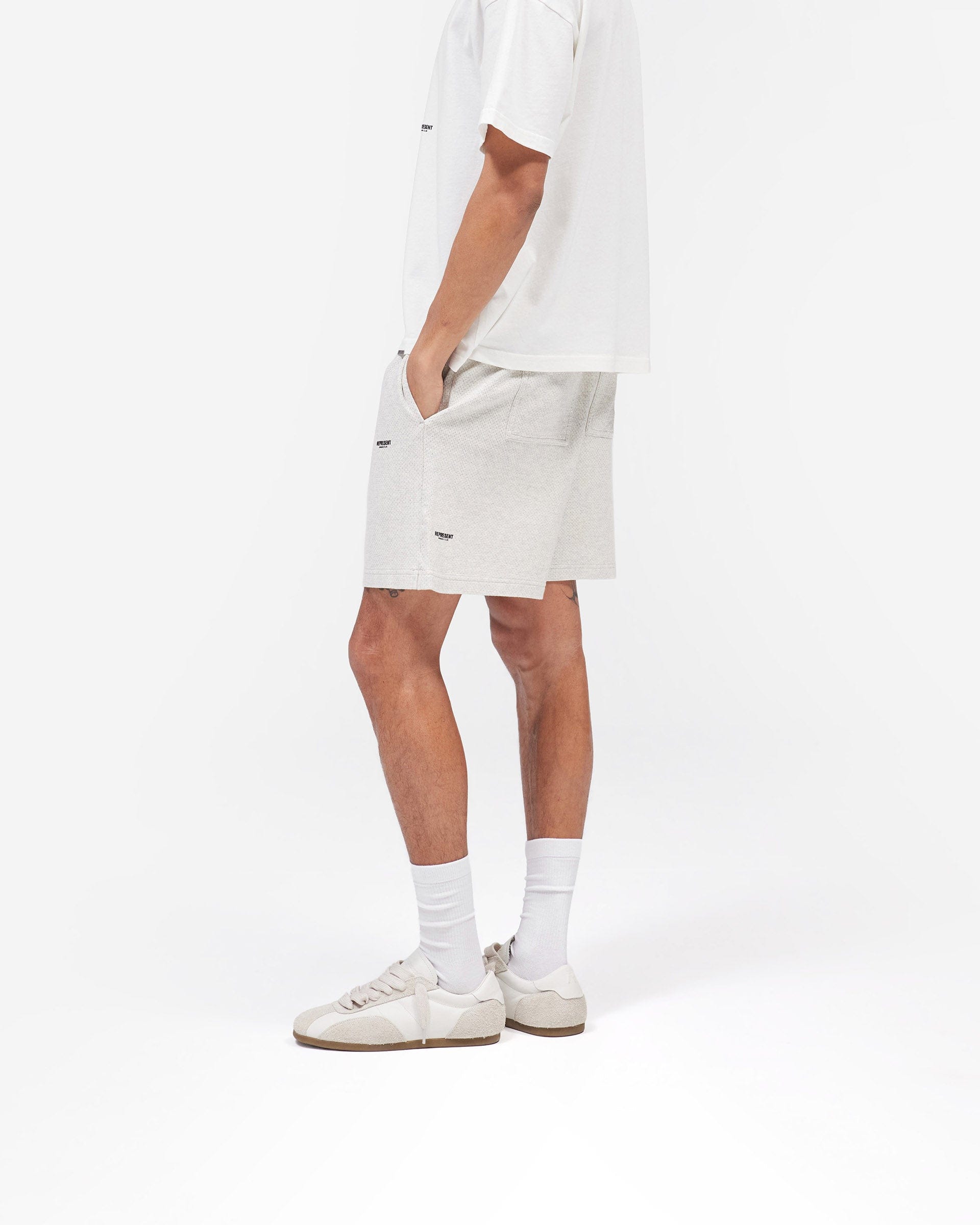 Owners Club Micro Owners Club Mesh Shorts - Cream Marl