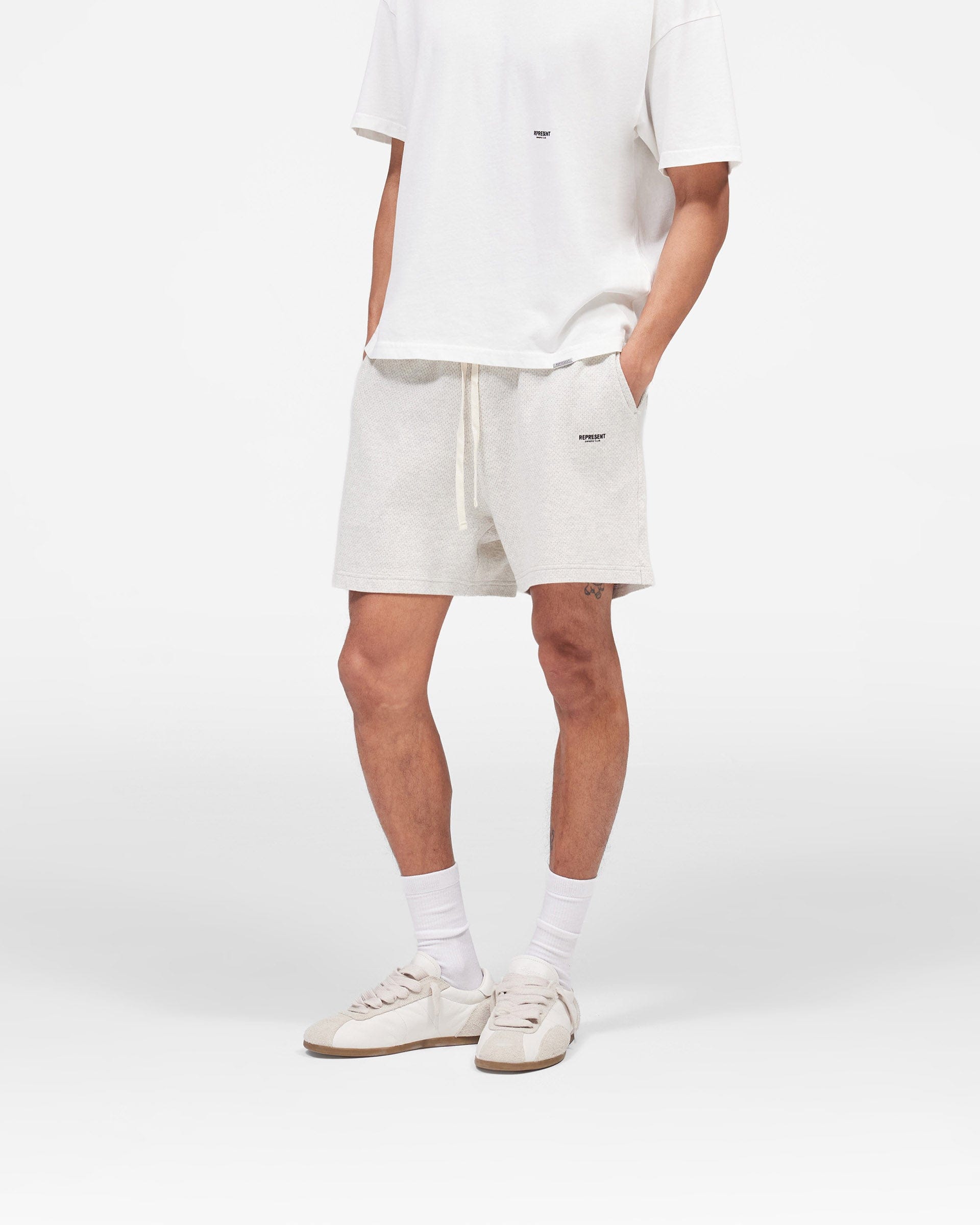 Owners Club Micro Owners Club Mesh Shorts - Cream Marl