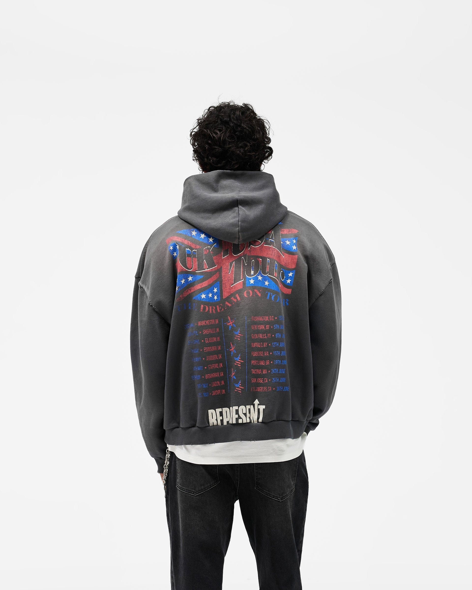 SS26 Dream On Tour Hoodie - Sun Fade Grey