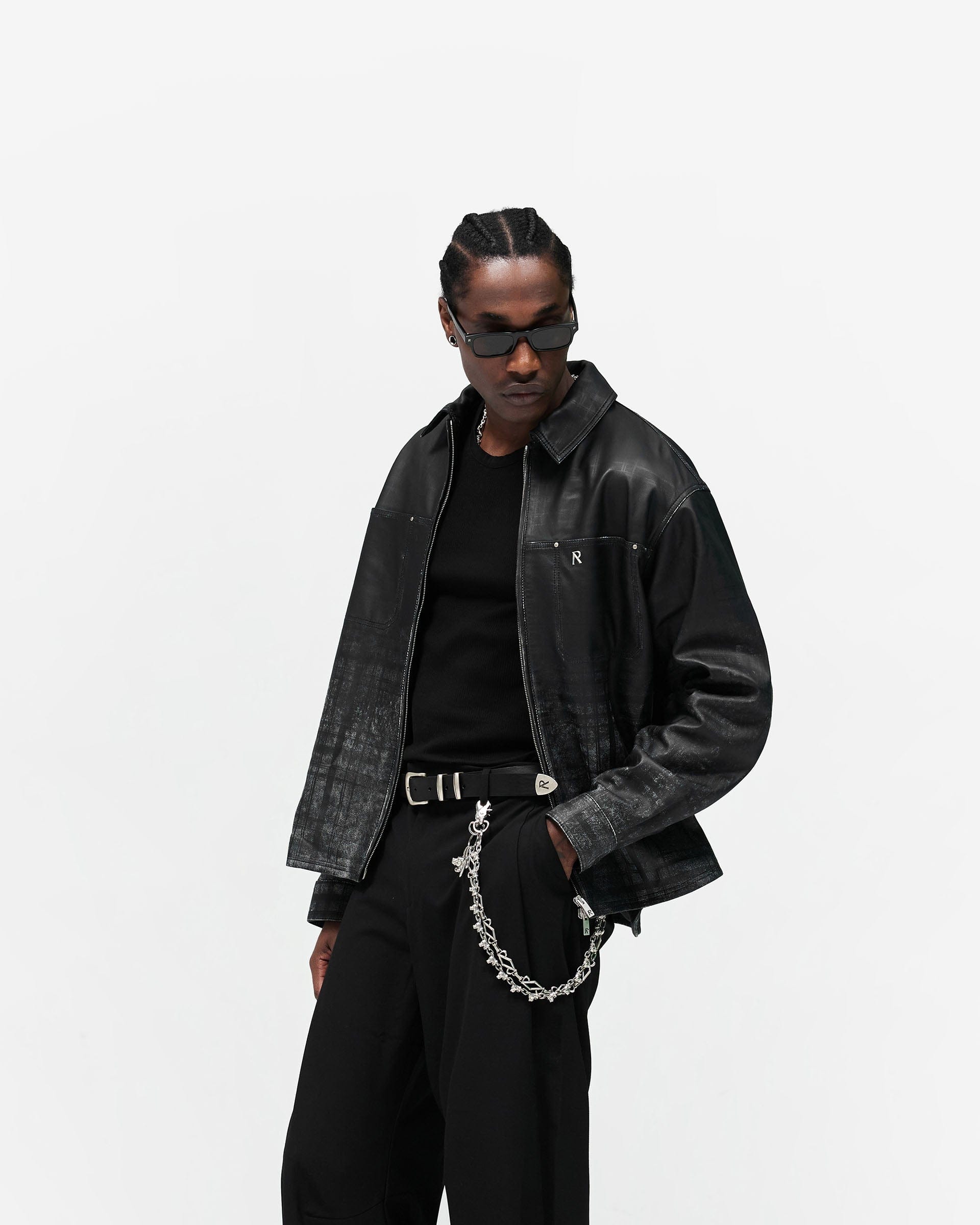 SS26 Rodeo Leather Jacket - Jet Black