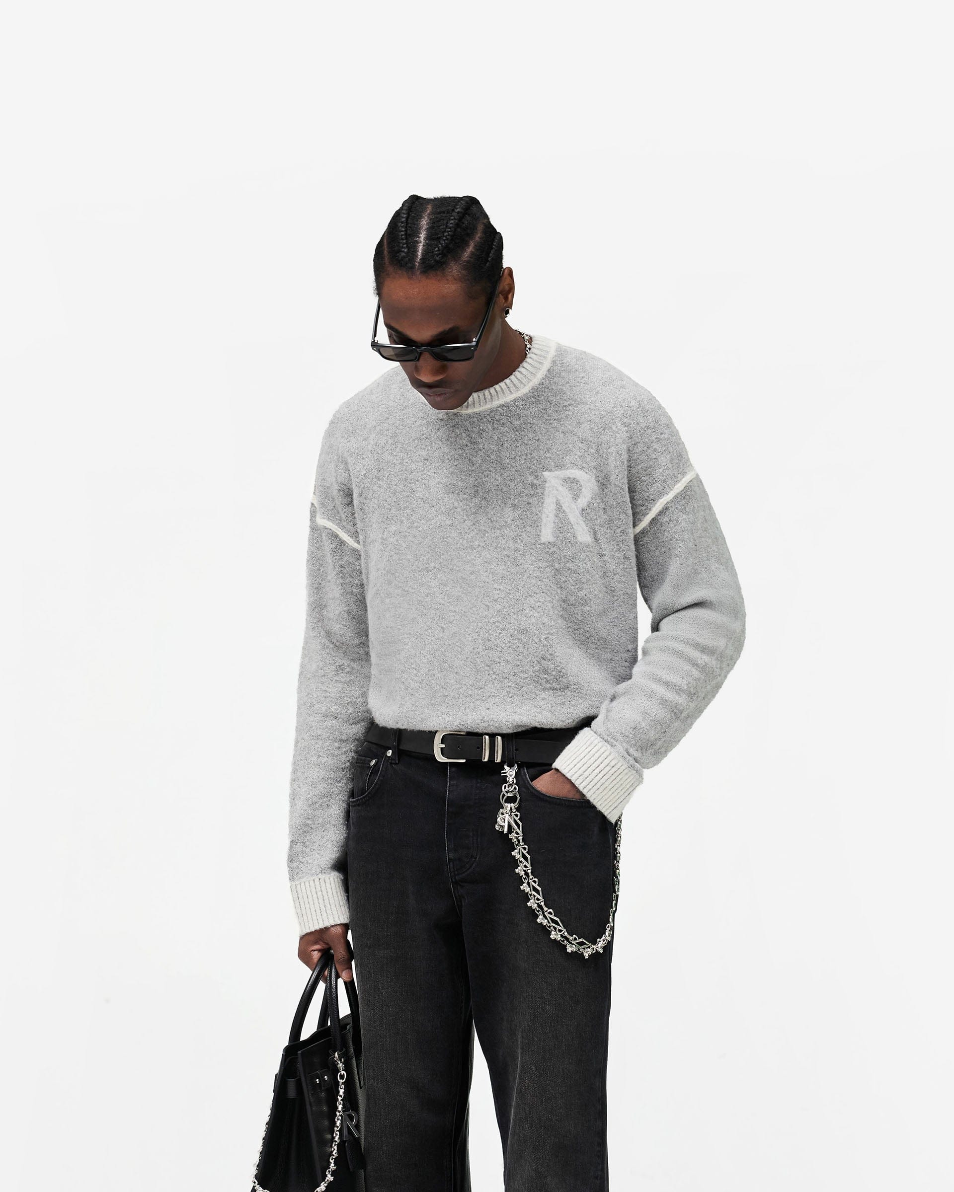 SS26 Laurel Knit Sweater - Sun Fade Grey