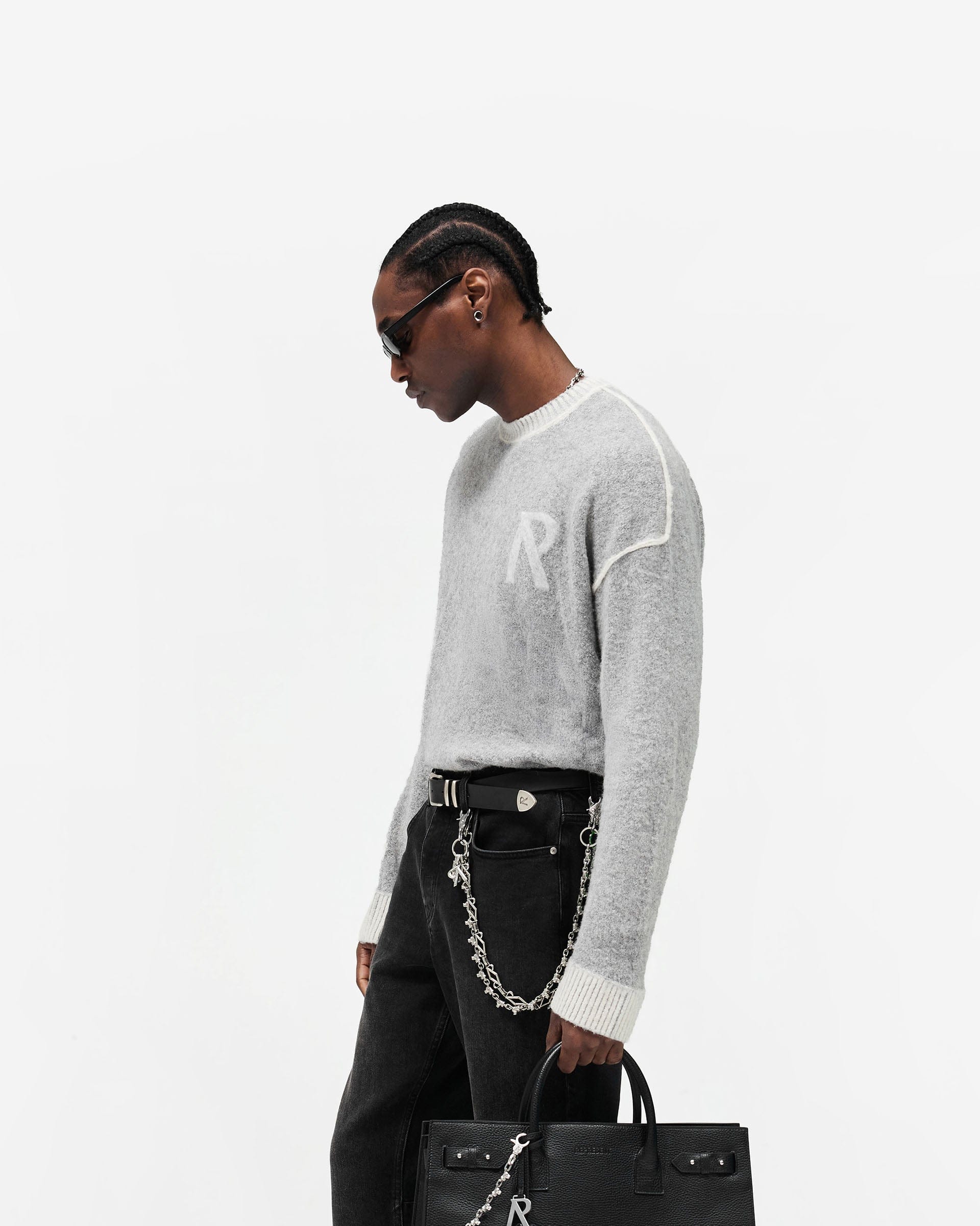 SS26 Laurel Knit Sweater - Sun Fade Grey