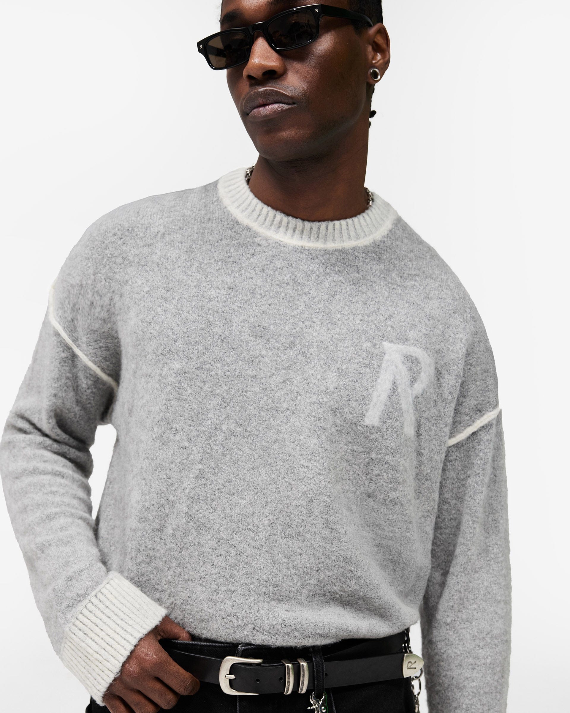 SS26 Laurel Knit Sweater - Sun Fade Grey