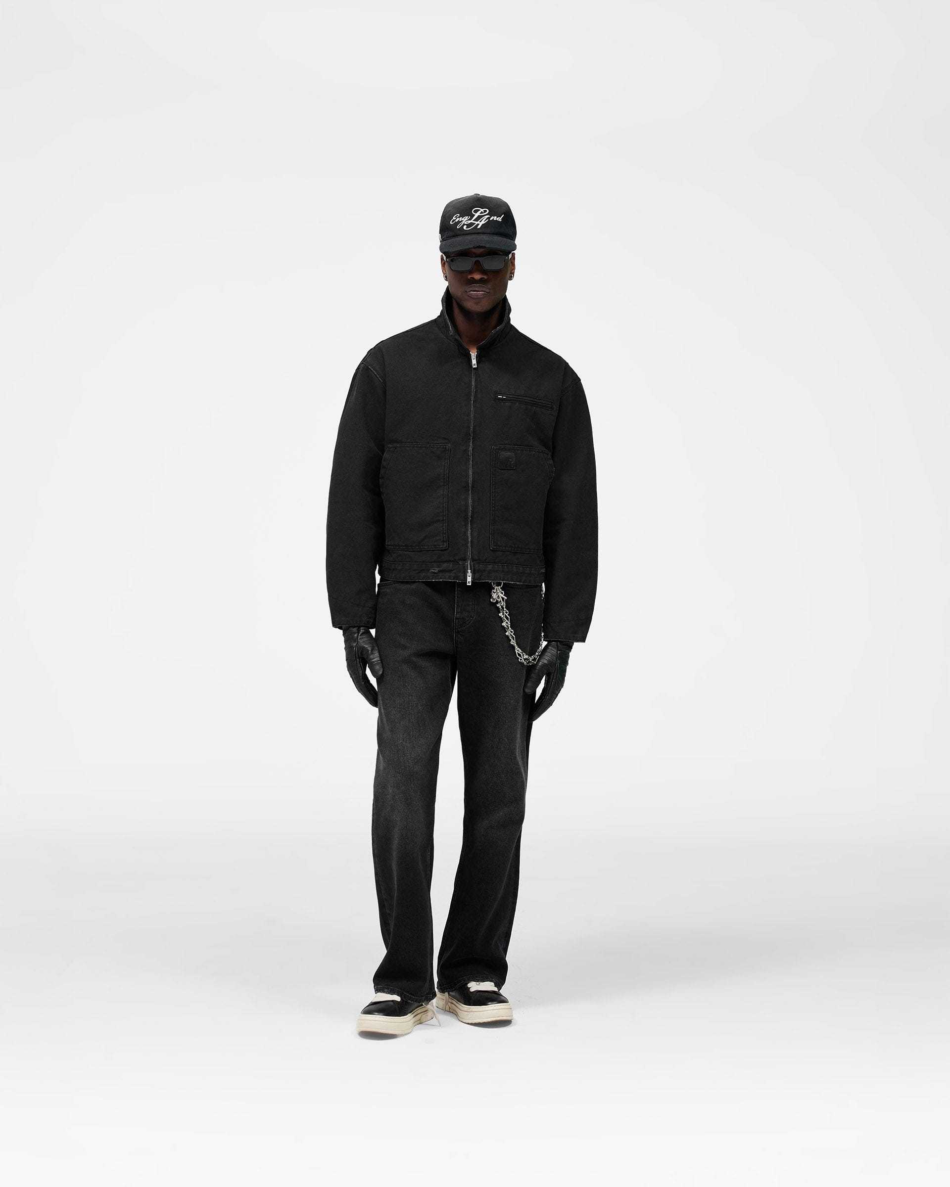SS26 Heaton Workwear Jacket - Washed Black