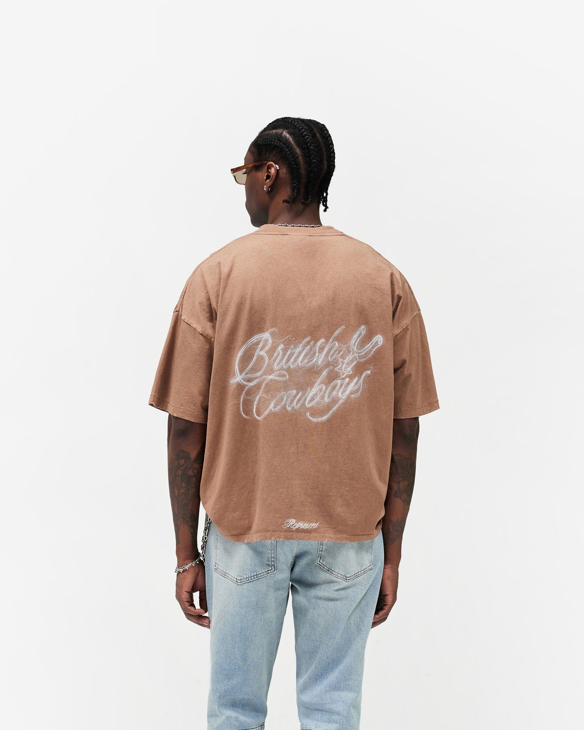 SS26 British Cowboys T-Shirt - Dusty Brown