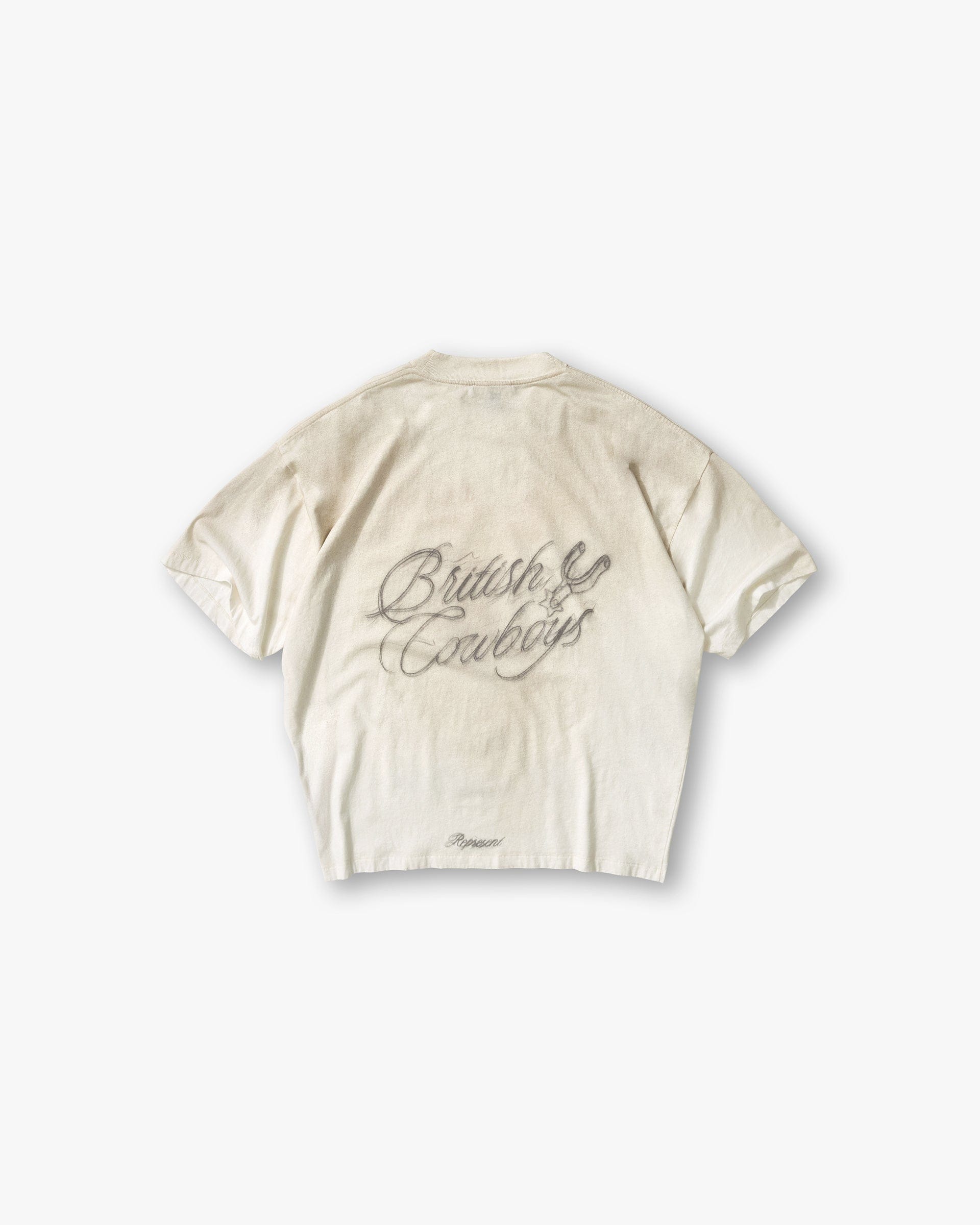SS26 British Cowboys T-Shirt - Washed Ecru