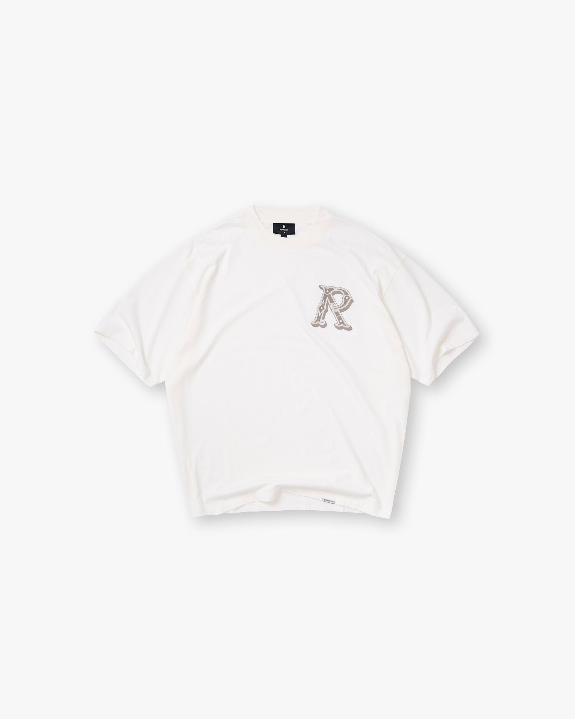 SS26 Western Initial T-Shirt - Flat White