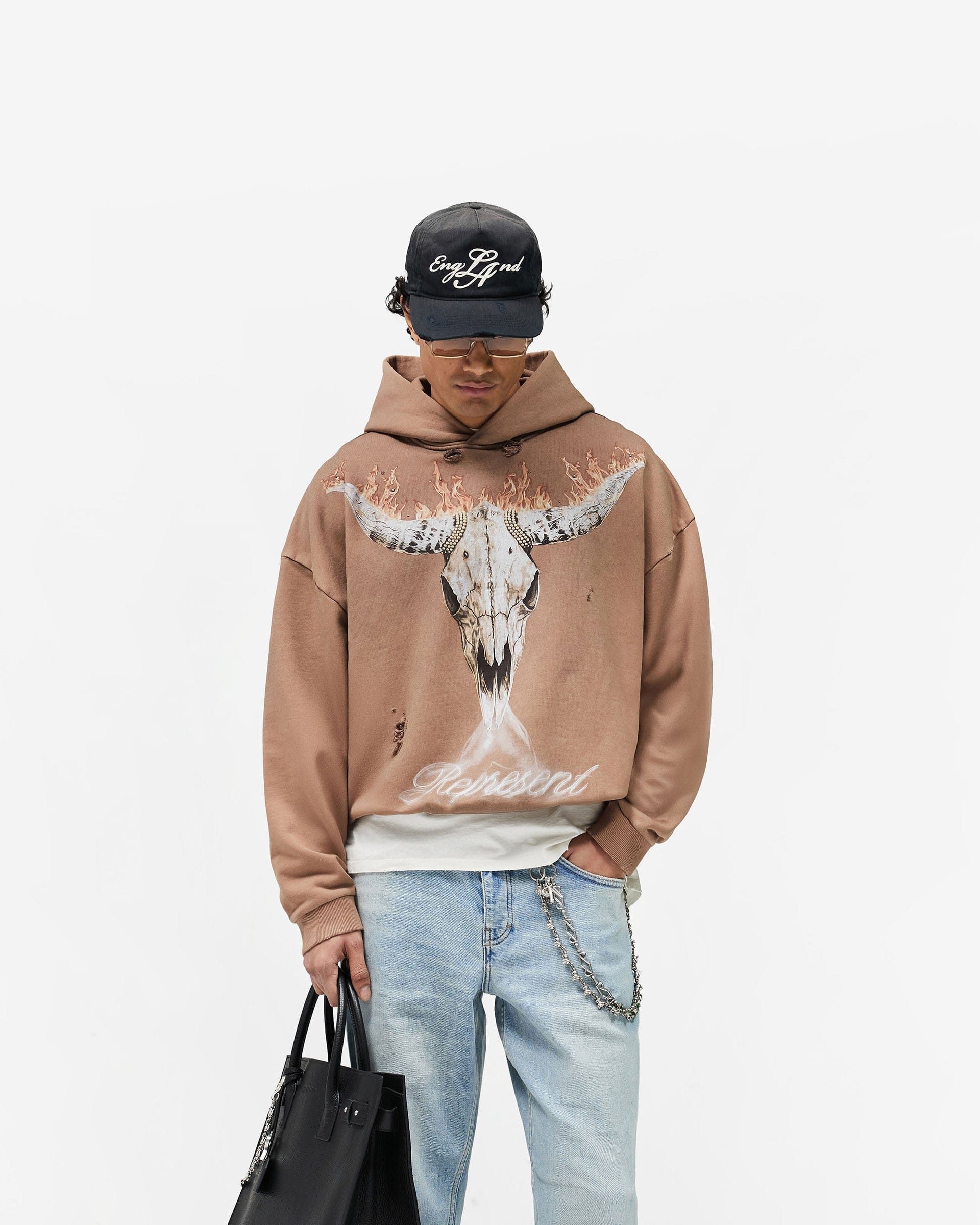 SS26 British Cowboys Hoodie - Dusty Brown