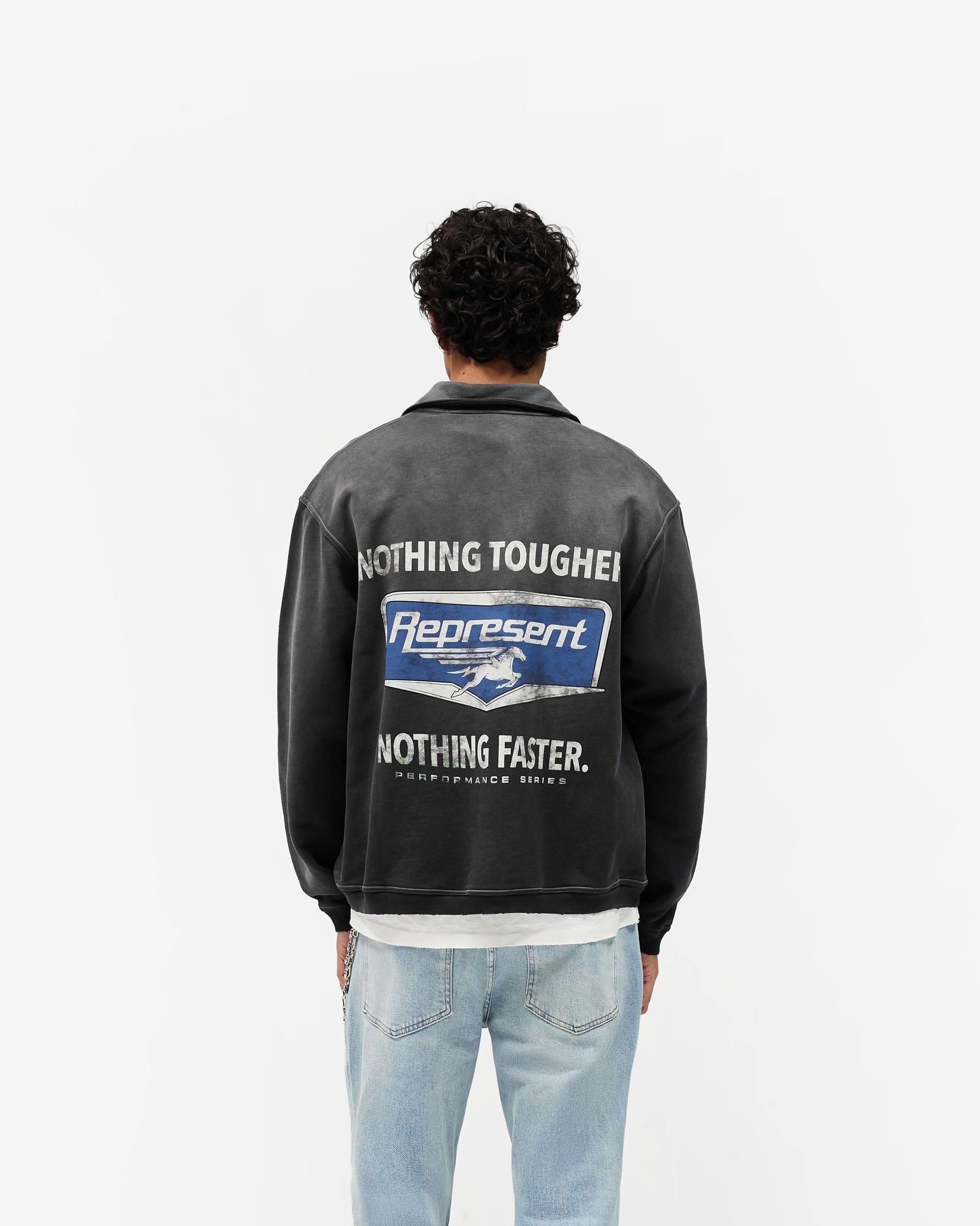 SS26 Nothing Faster Quarter Zip Sweatshirt - Stained Black