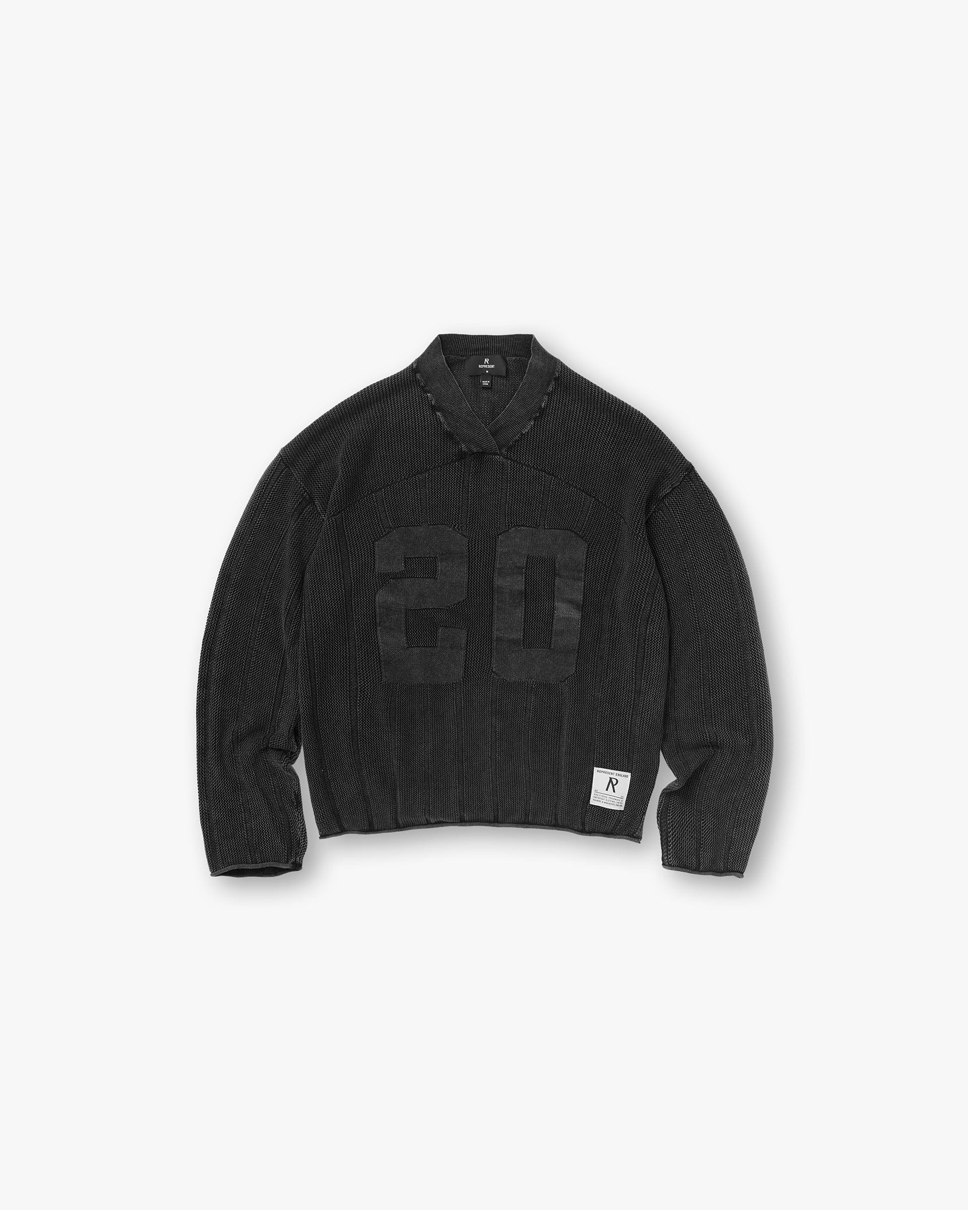 SS26 Knitted Varsity Long Sleeve Jersey - Vintage Grey