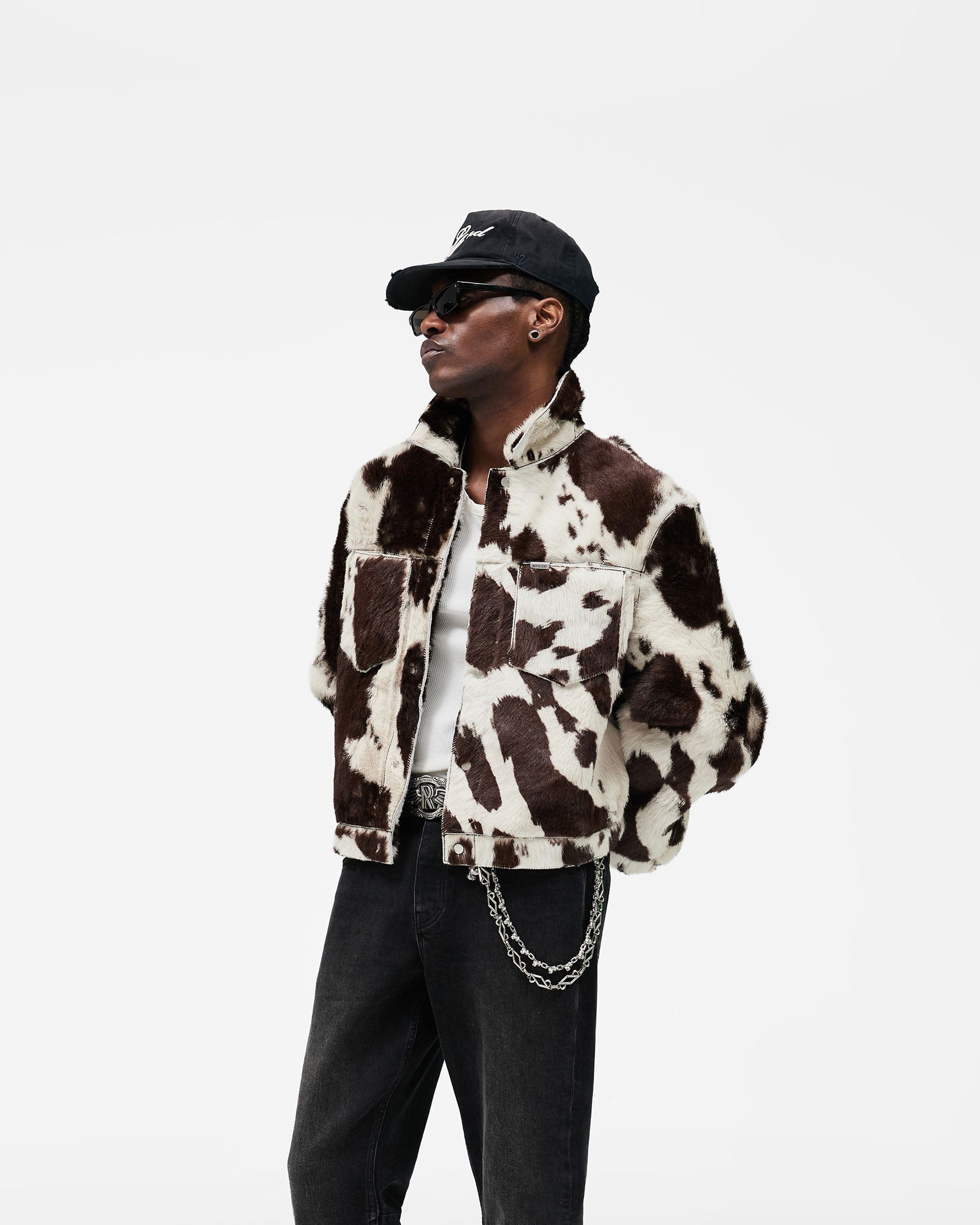 SS26 Cowhide Trucker Jacket - Multi