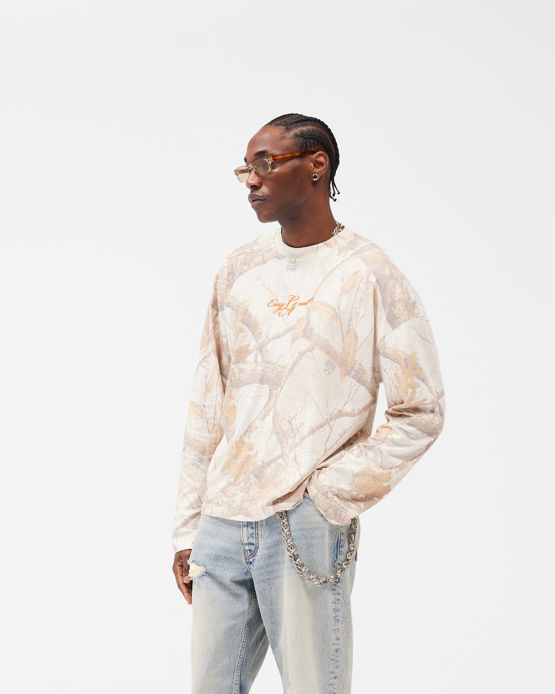 EngLAnd Long Sleeve T-Shirt - Washed White Realtree®