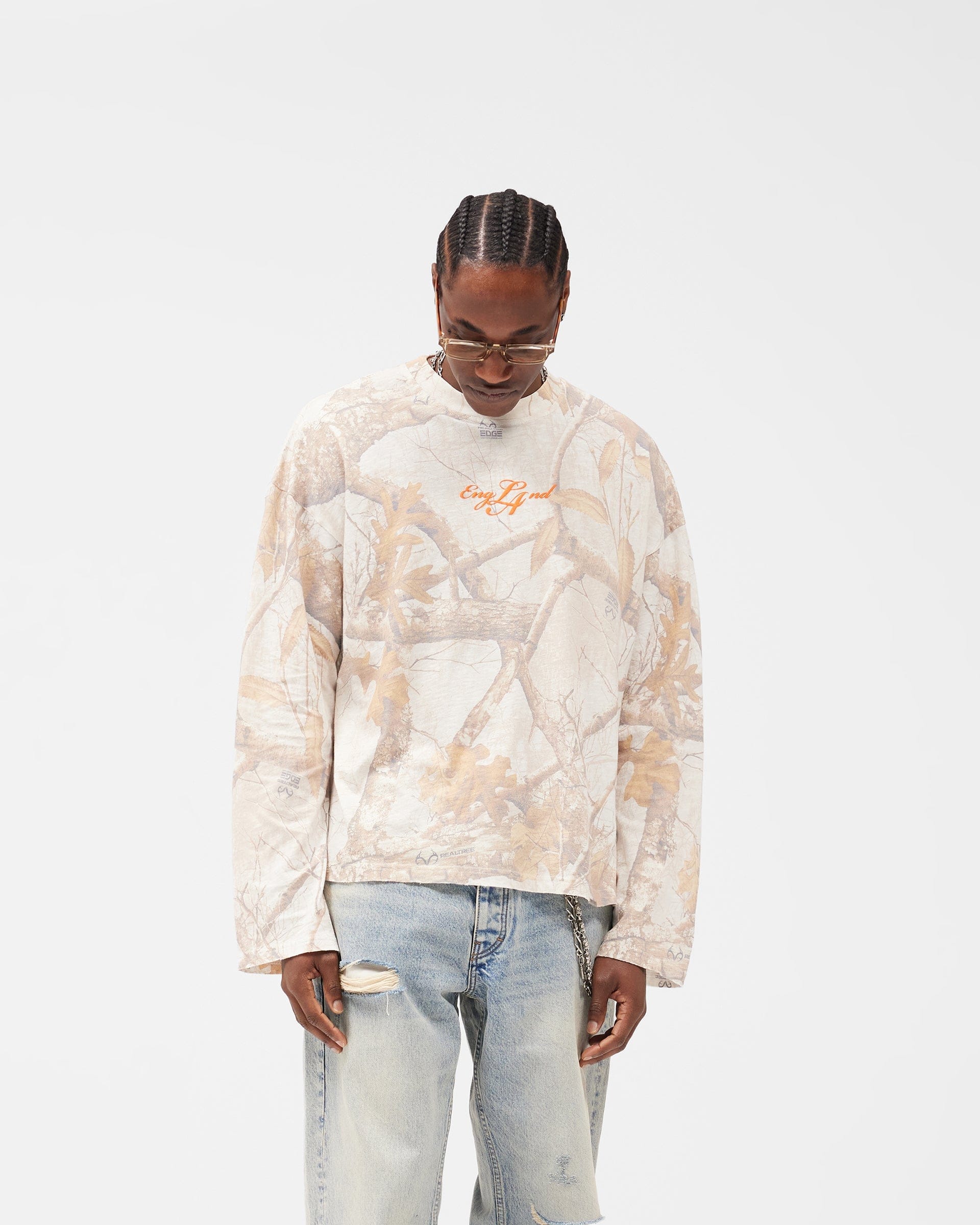 EngLAnd Long Sleeve T-Shirt - Washed White Realtree®
