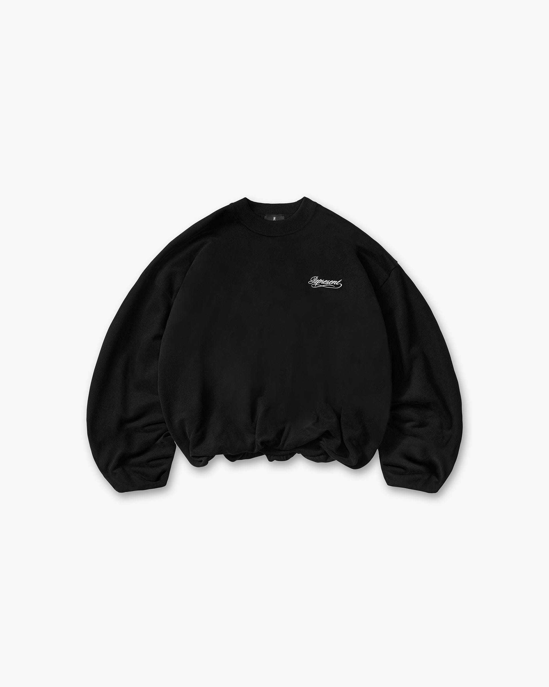 BF25 Dual Layer Script Sweater - Jet Black