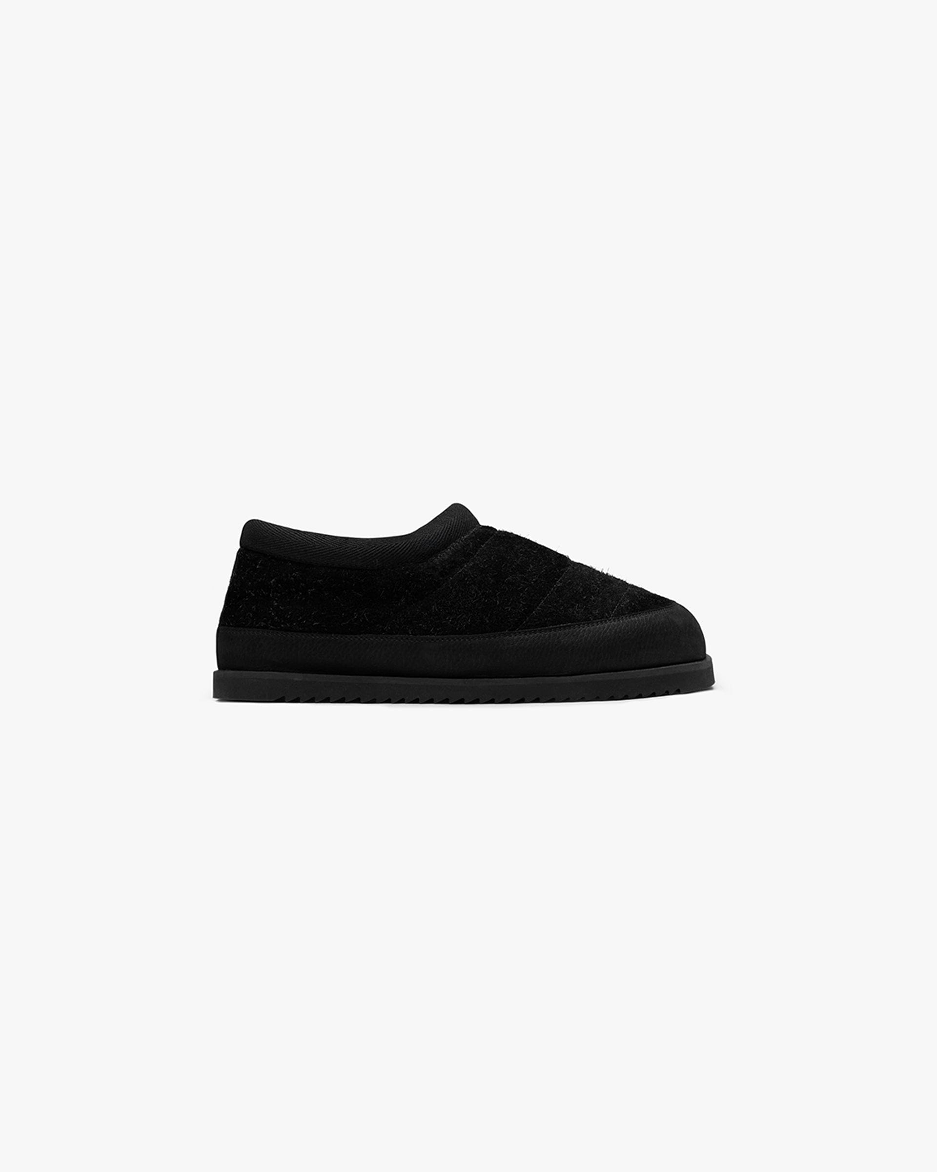 BF25 Winter Mule Hairy Suede - Black