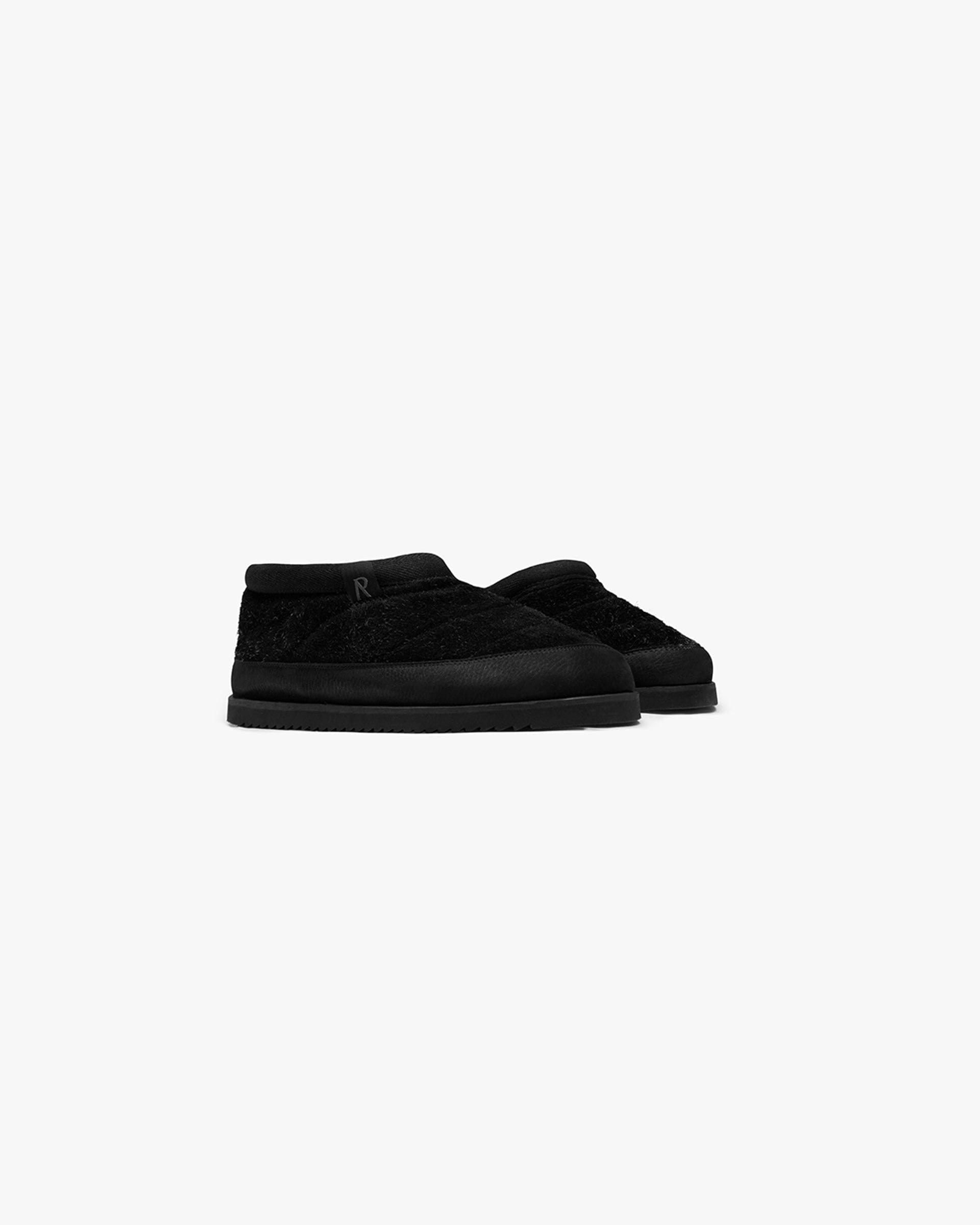 BF25 Winter Mule Hairy Suede - Black