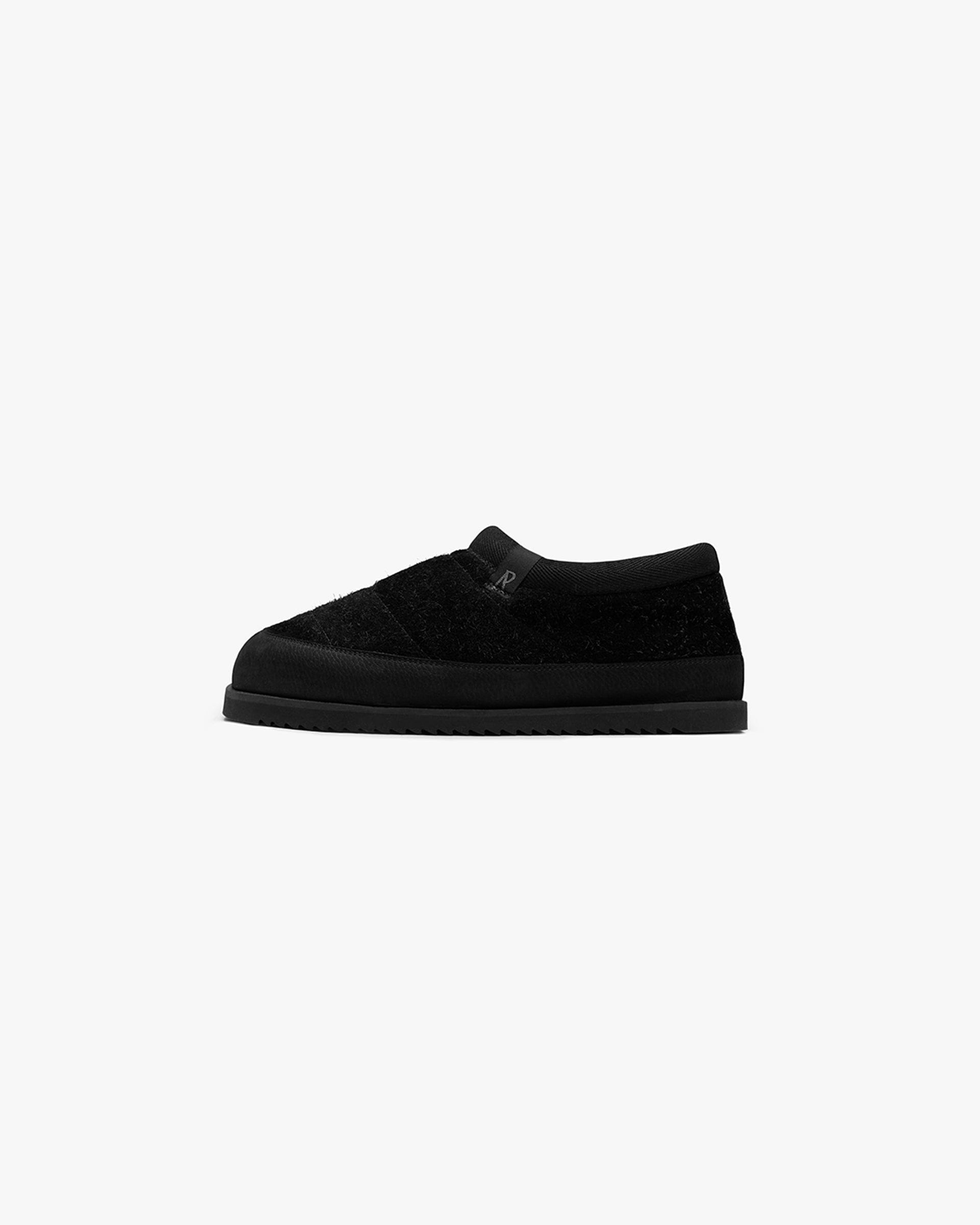 BF25 Winter Mule Hairy Suede - Black
