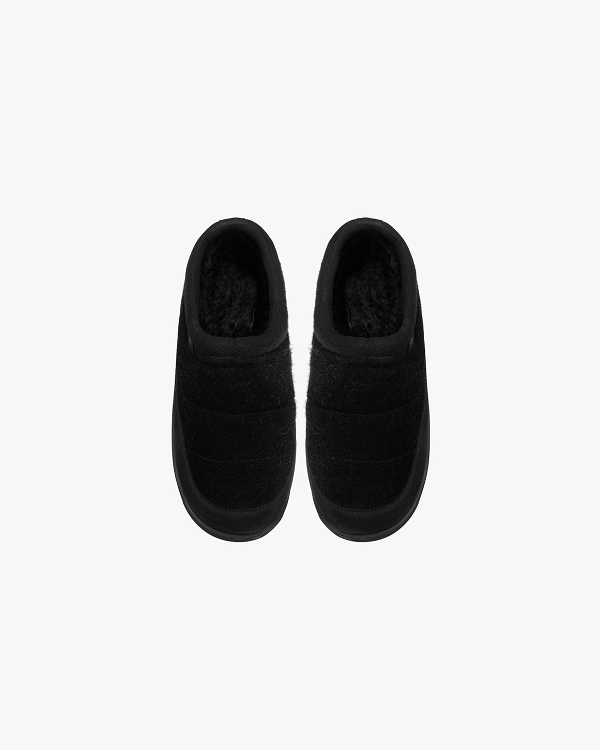 BF25 Winter Mule Hairy Suede - Black