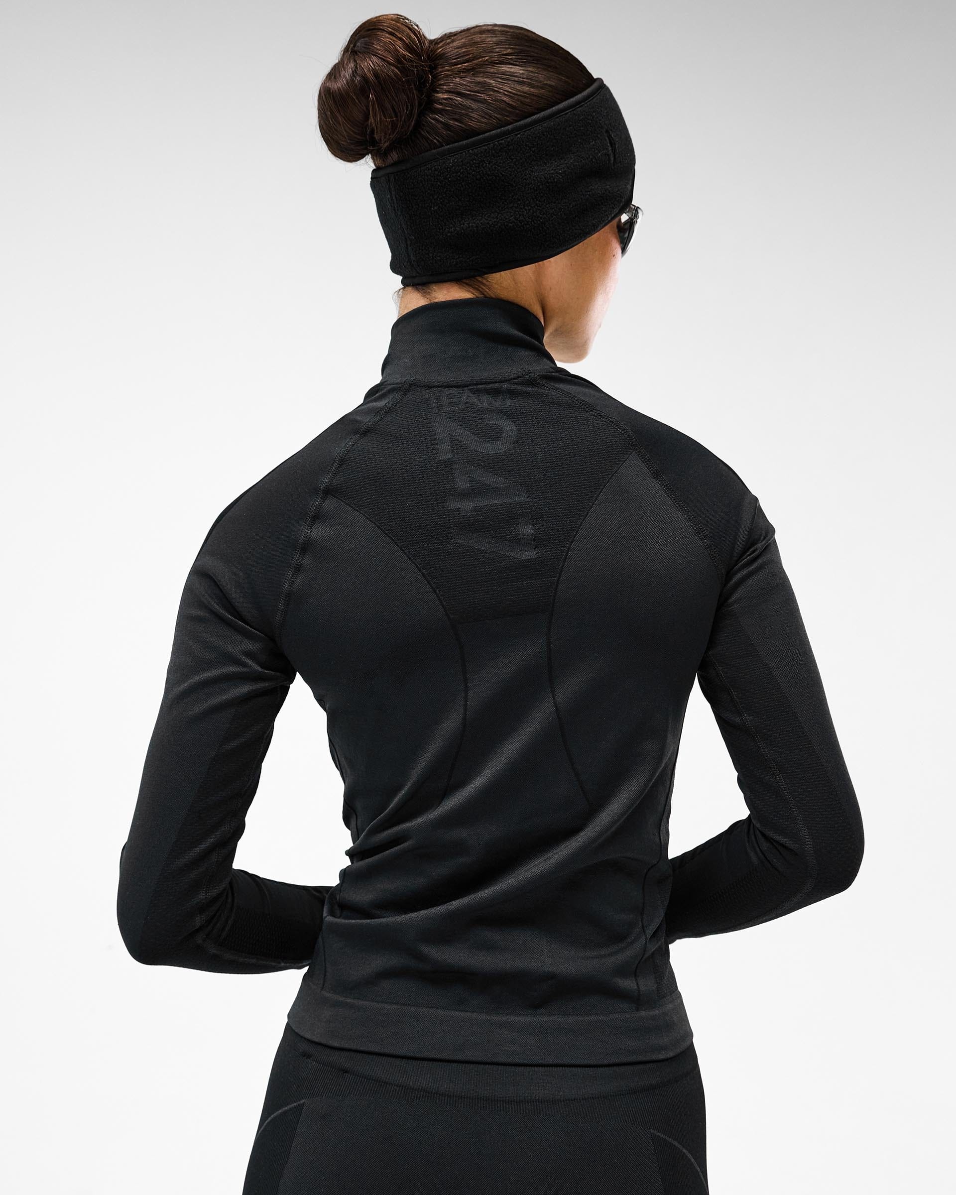 Womens 247 247 Sculpt Seamless Quarter Zip Jacket - Black
