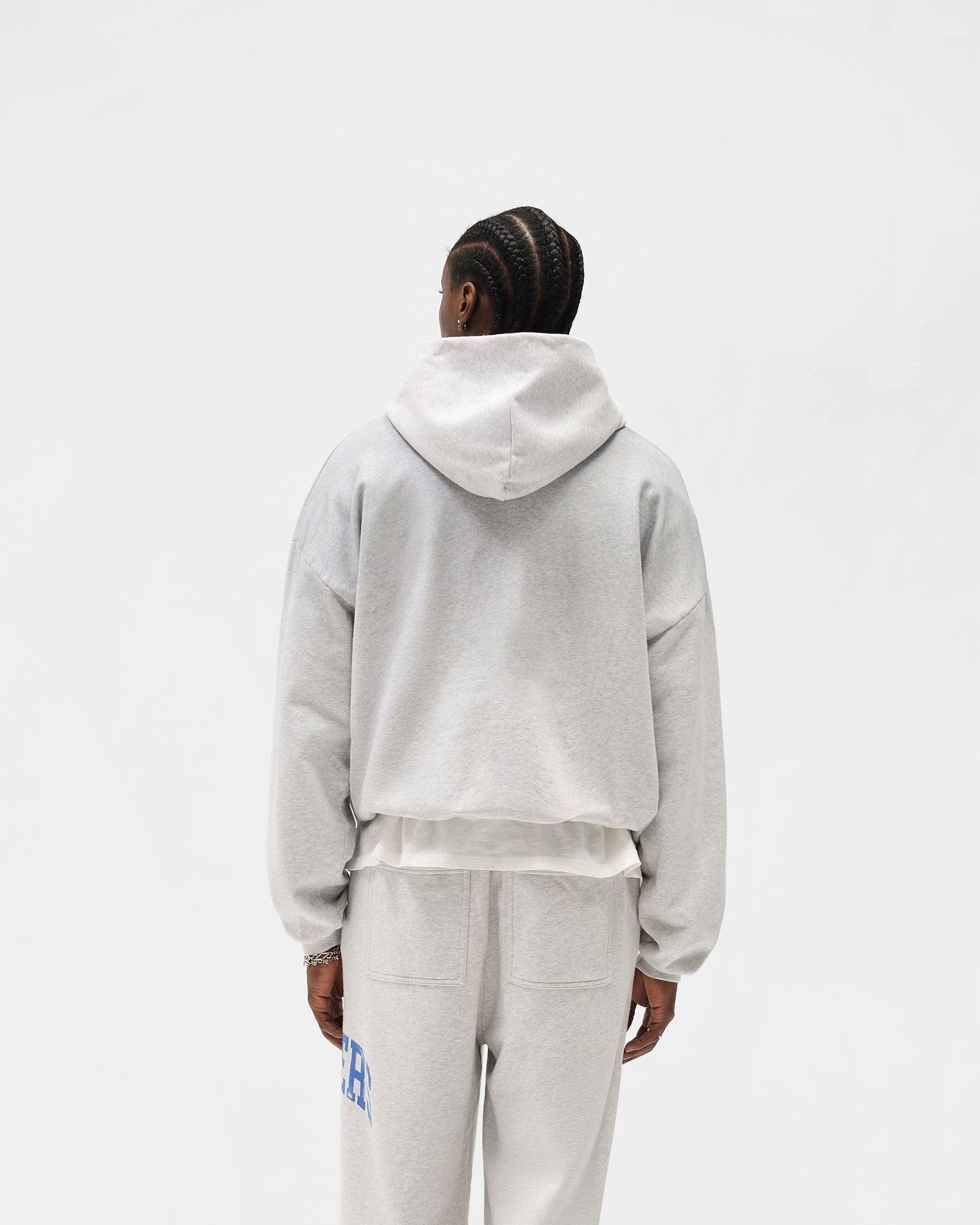 Owners Club Represent Owners Club Zip Through Hoodie - Sprayed Ice Grey Marl