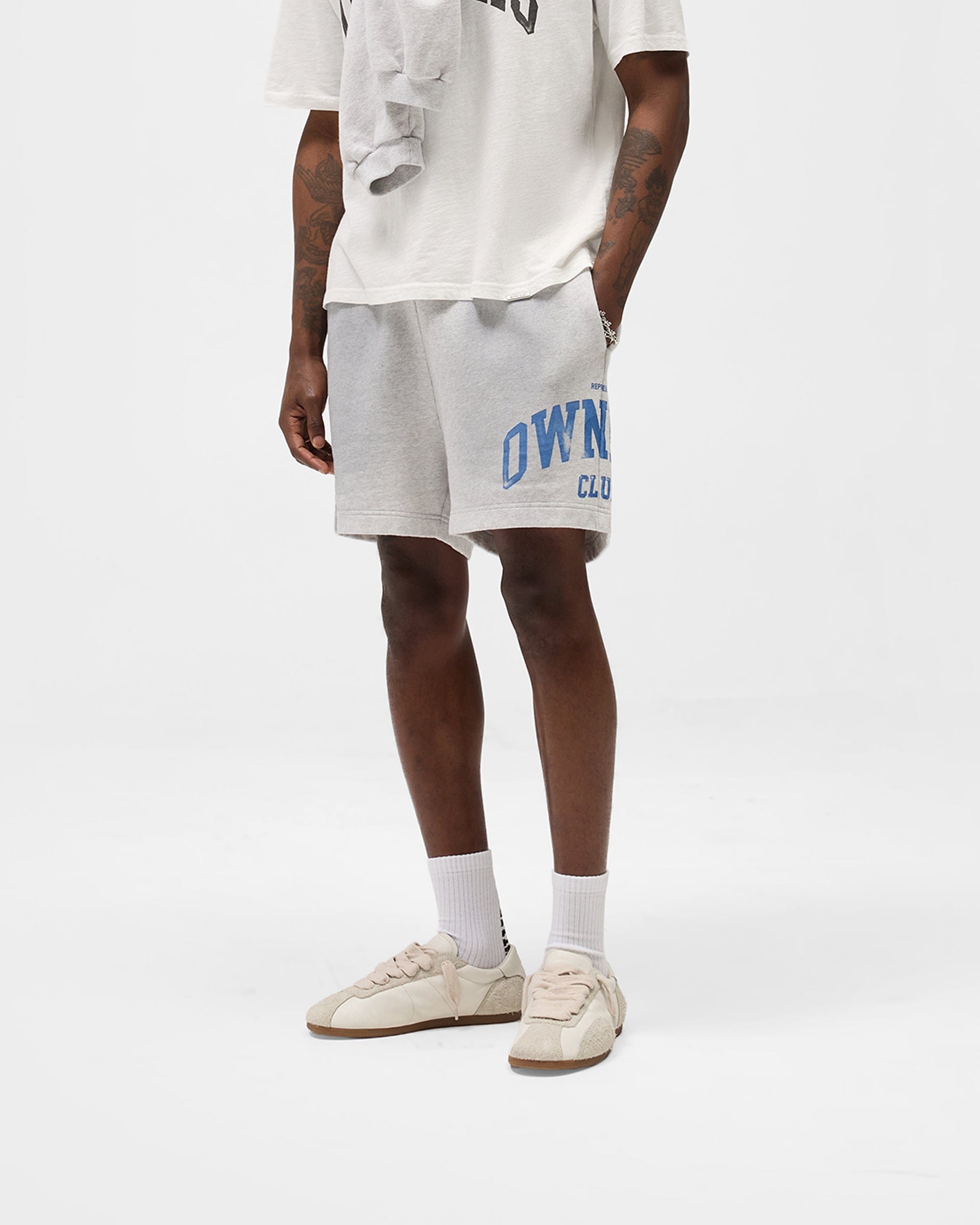 Owners Club Represent Owners Club Shorts - Sprayed Ice Grey Marl