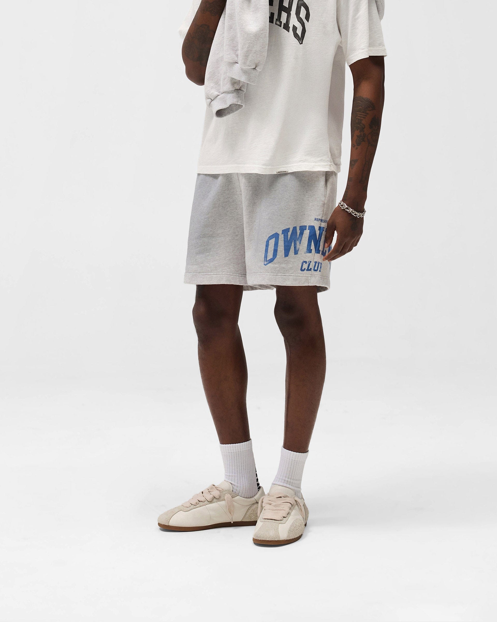 Owners Club Represent Owners Club Shorts - Sprayed Ice Grey Marl