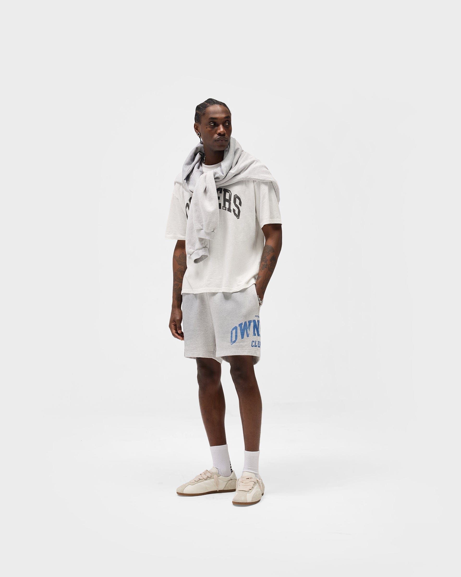Owners Club Represent Owners Club Shorts - Sprayed Ice Grey Marl