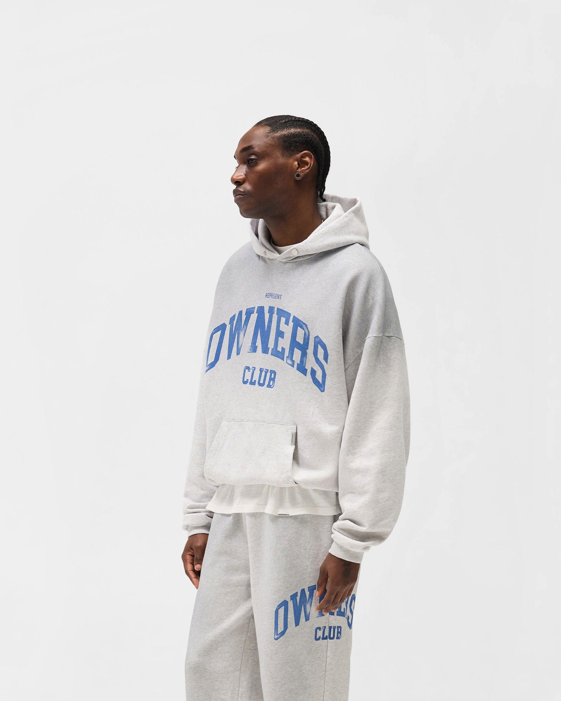 Owners Club Represent Owners Club Hoodie - Sprayed Ice Grey Marl