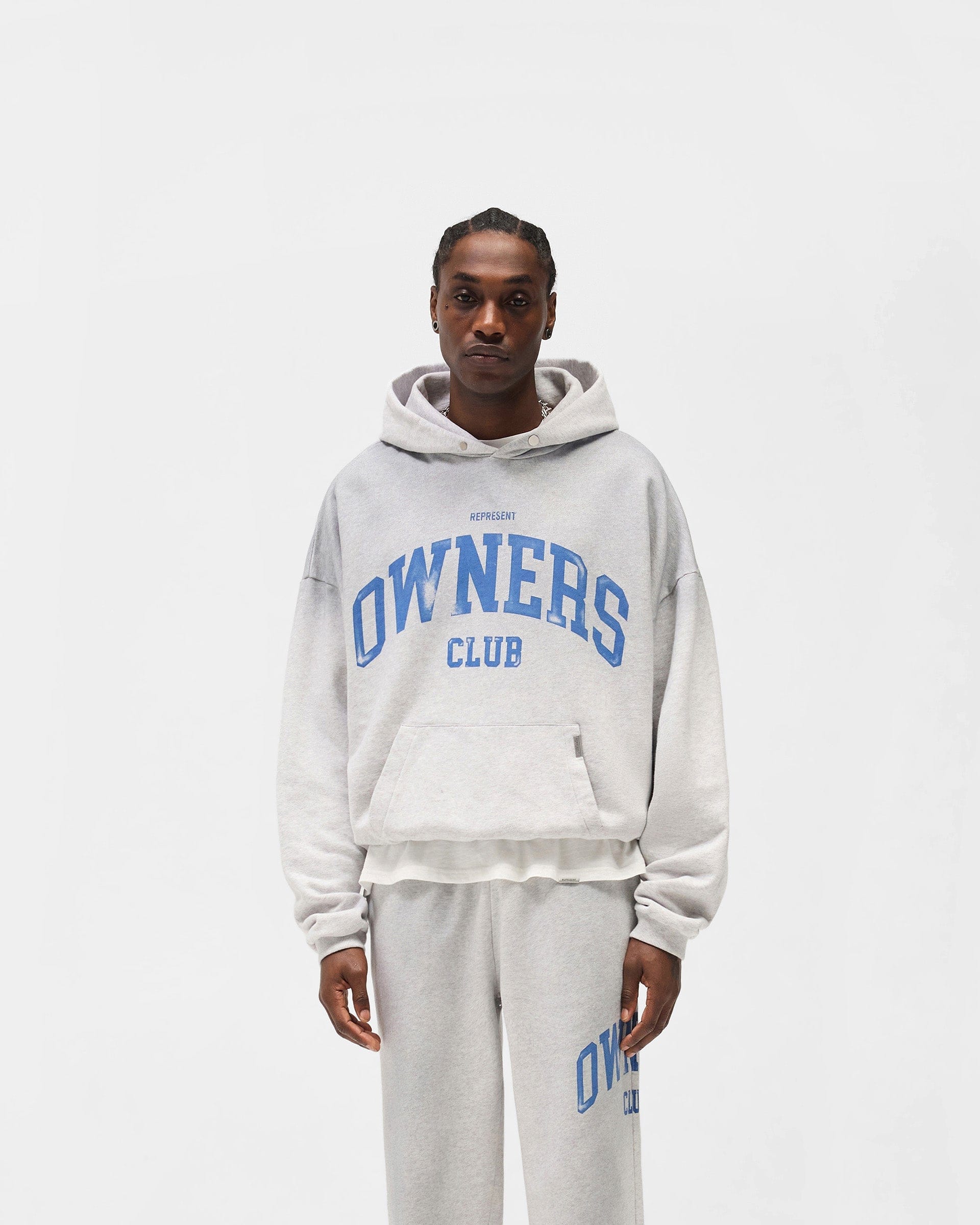 Owners Club Represent Owners Club Hoodie - Sprayed Ice Grey Marl