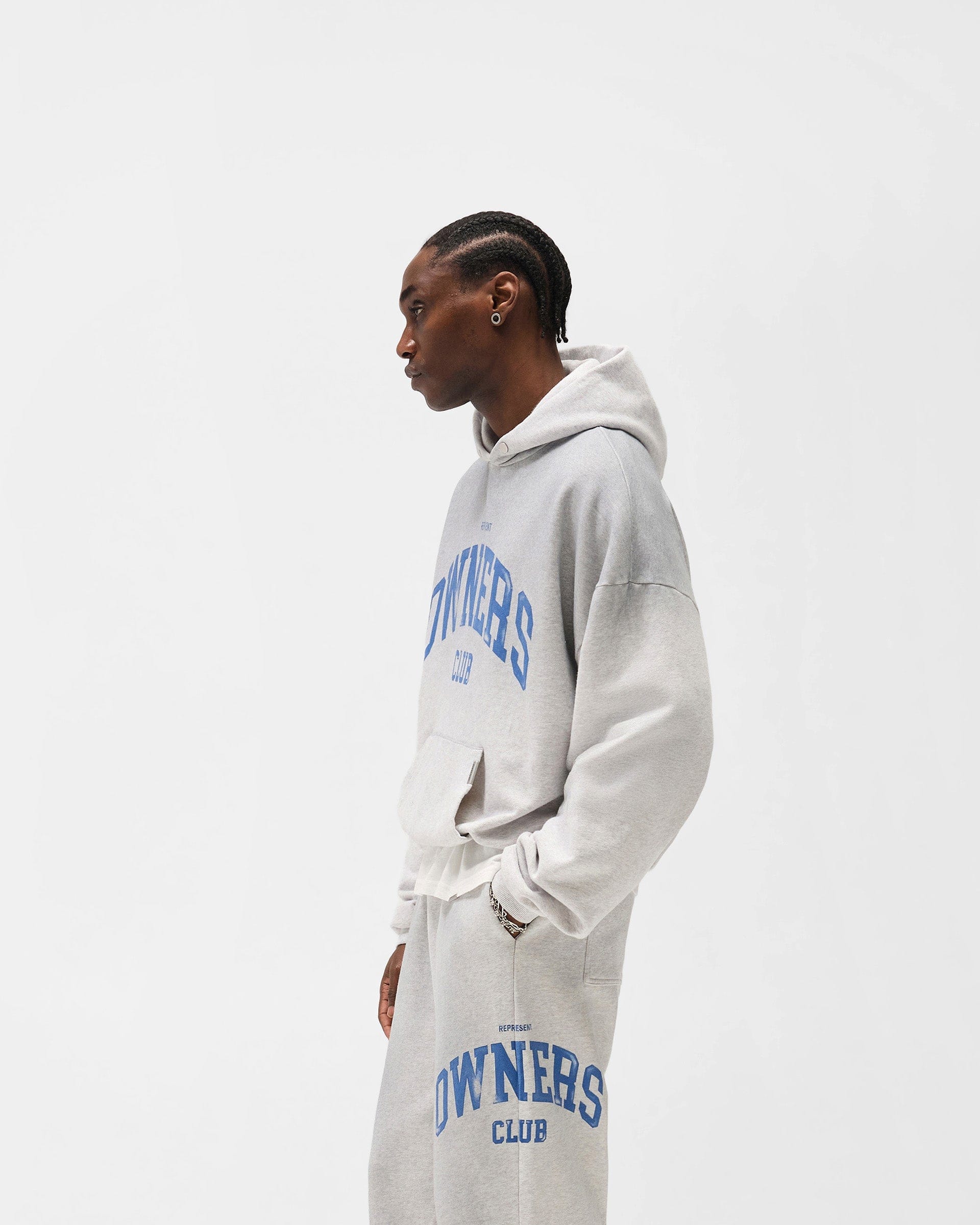 Owners Club Represent Owners Club Hoodie - Sprayed Ice Grey Marl