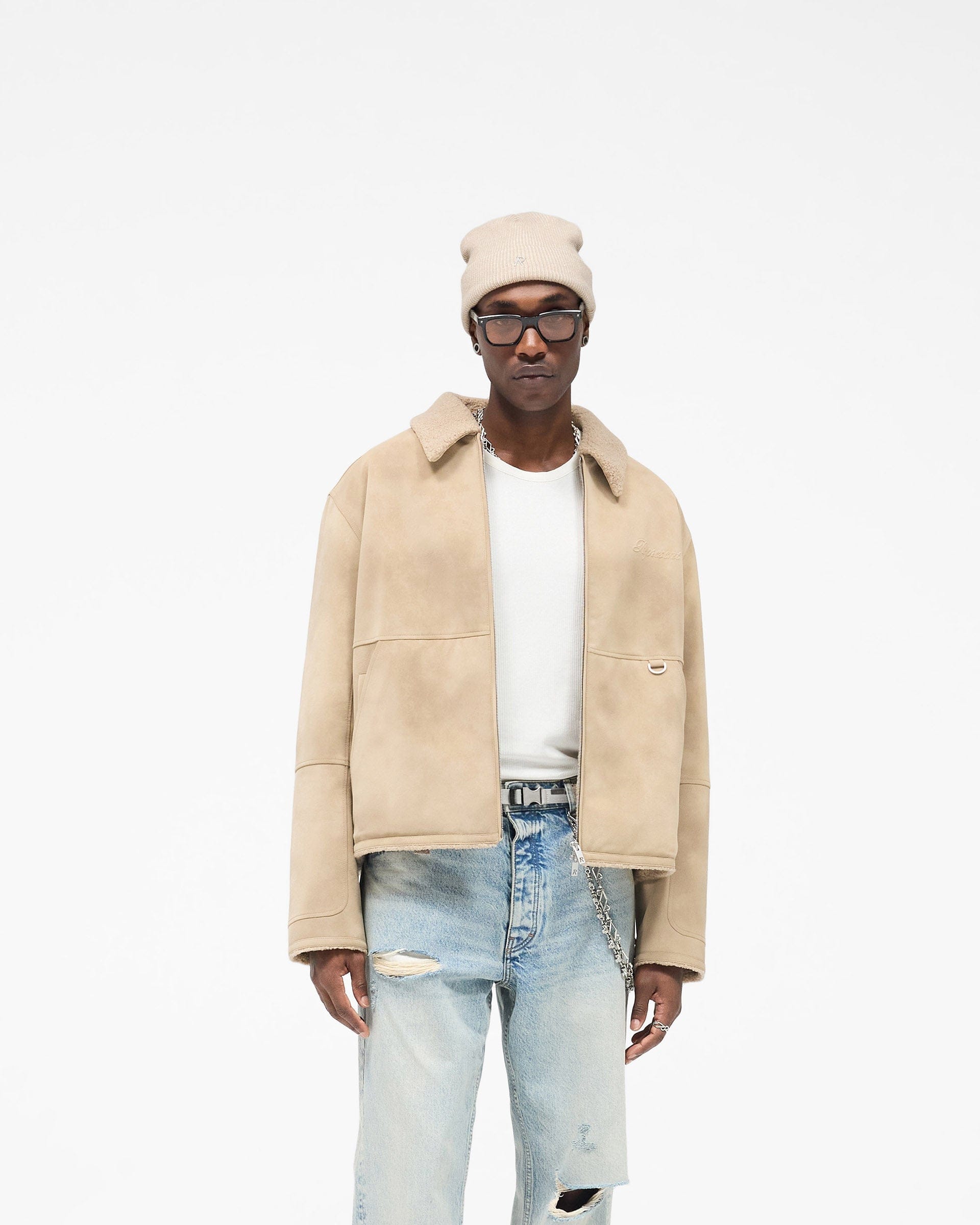 FW25 Faux Shearling Jacket - Cafe